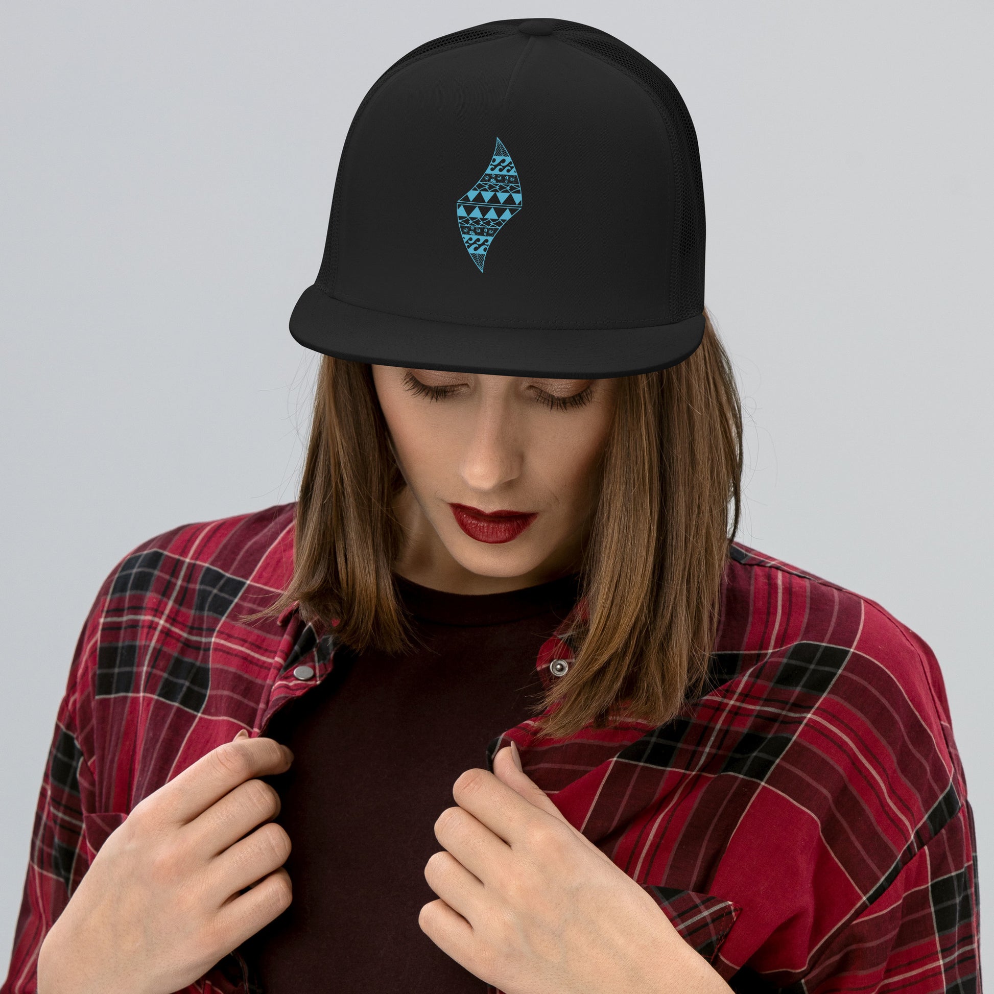 Pa'akai & Kukui Logo Trucker Cap Trucker Hat Pa'akai & Kukui Black