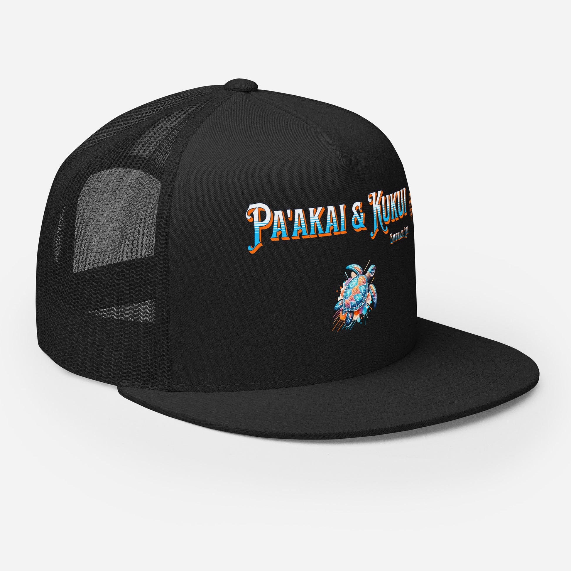 Tribal Sea Turtle Trucker Cap Trucker Hat Pa'akai & Kukui