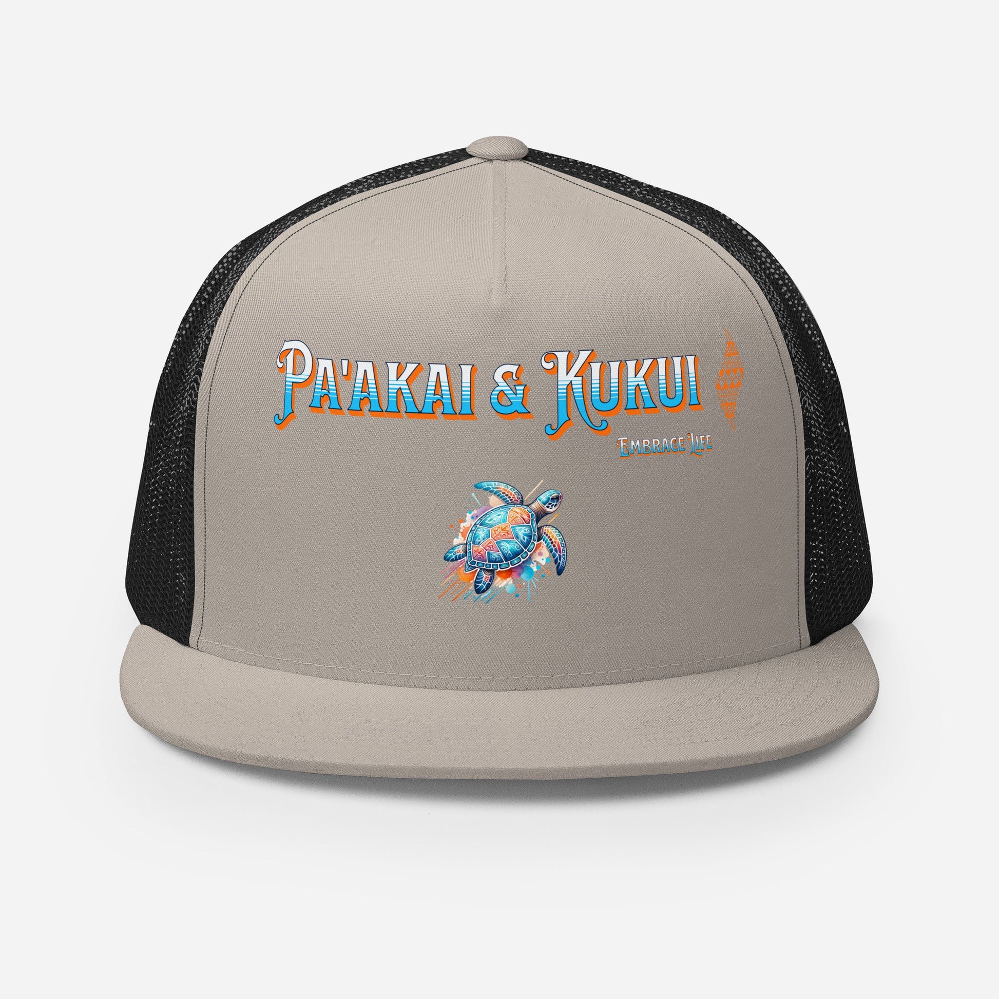 Tribal Sea Turtle Trucker Cap Trucker Hat Pa'akai & Kukui