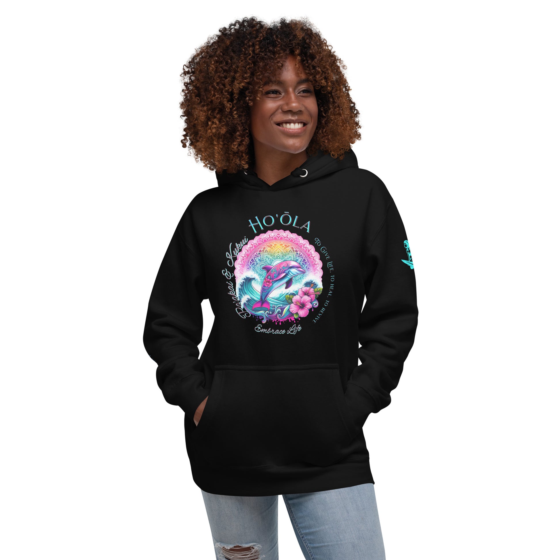 Nāia ʻUhane Hoodie Pullover Hoodie Pa'akai & Kukui