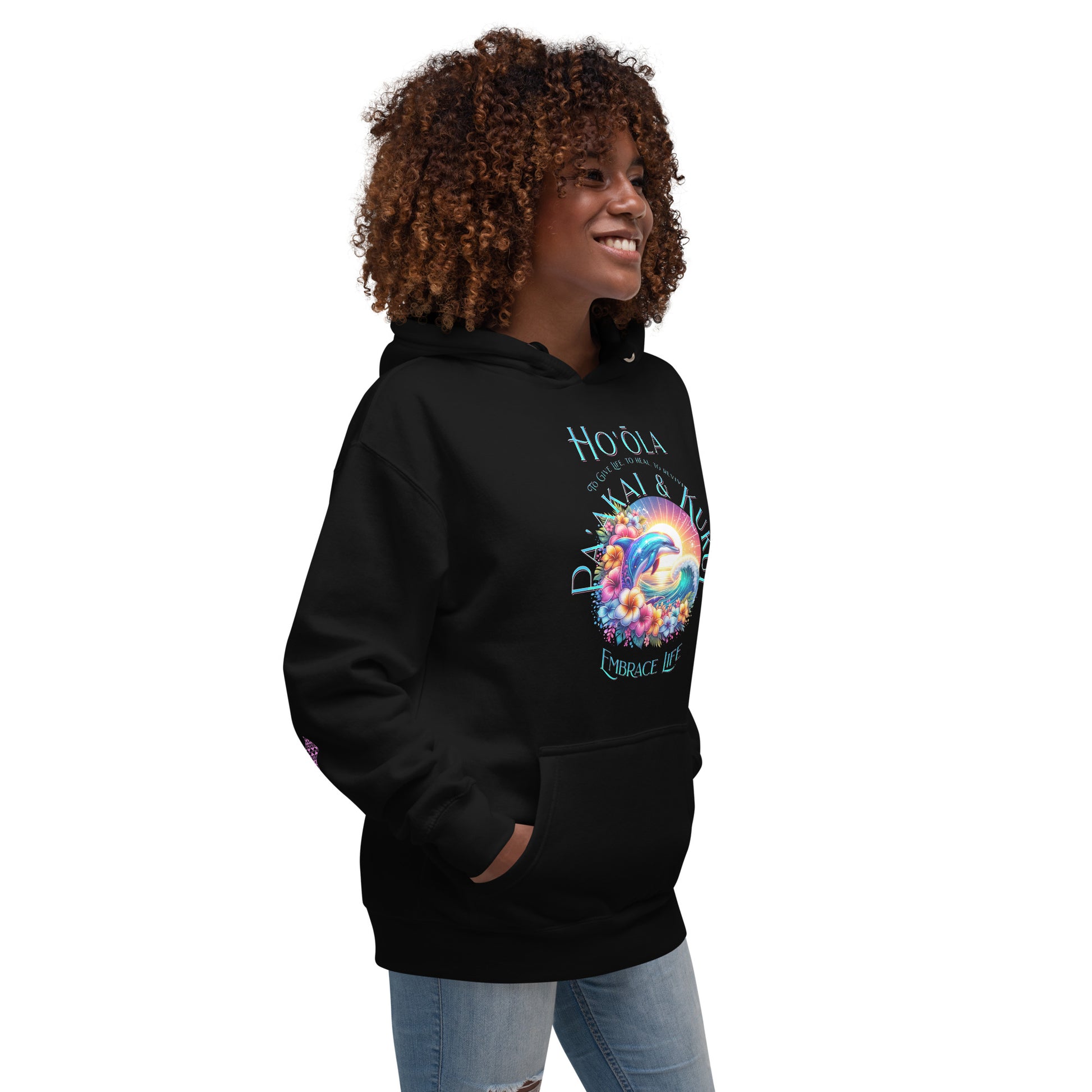 Ho'ōla (To Give Life, To Heal, To Rivive) Hoodie Pullover Hoodie Pa'akai & Kukui
