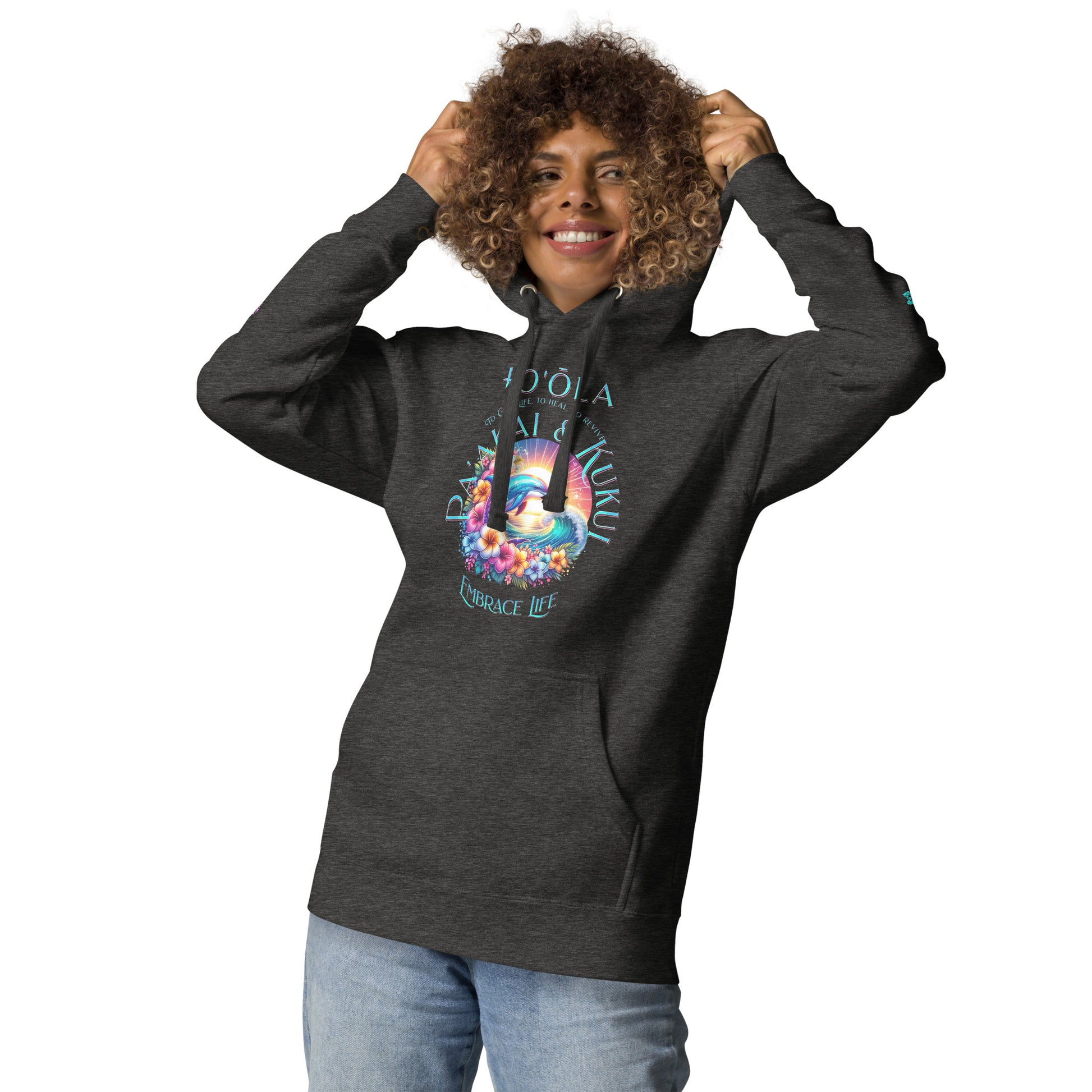 Ho'ōla (To Give Life, To Heal, To Rivive) Hoodie Pullover Hoodie Pa'akai & Kukui
