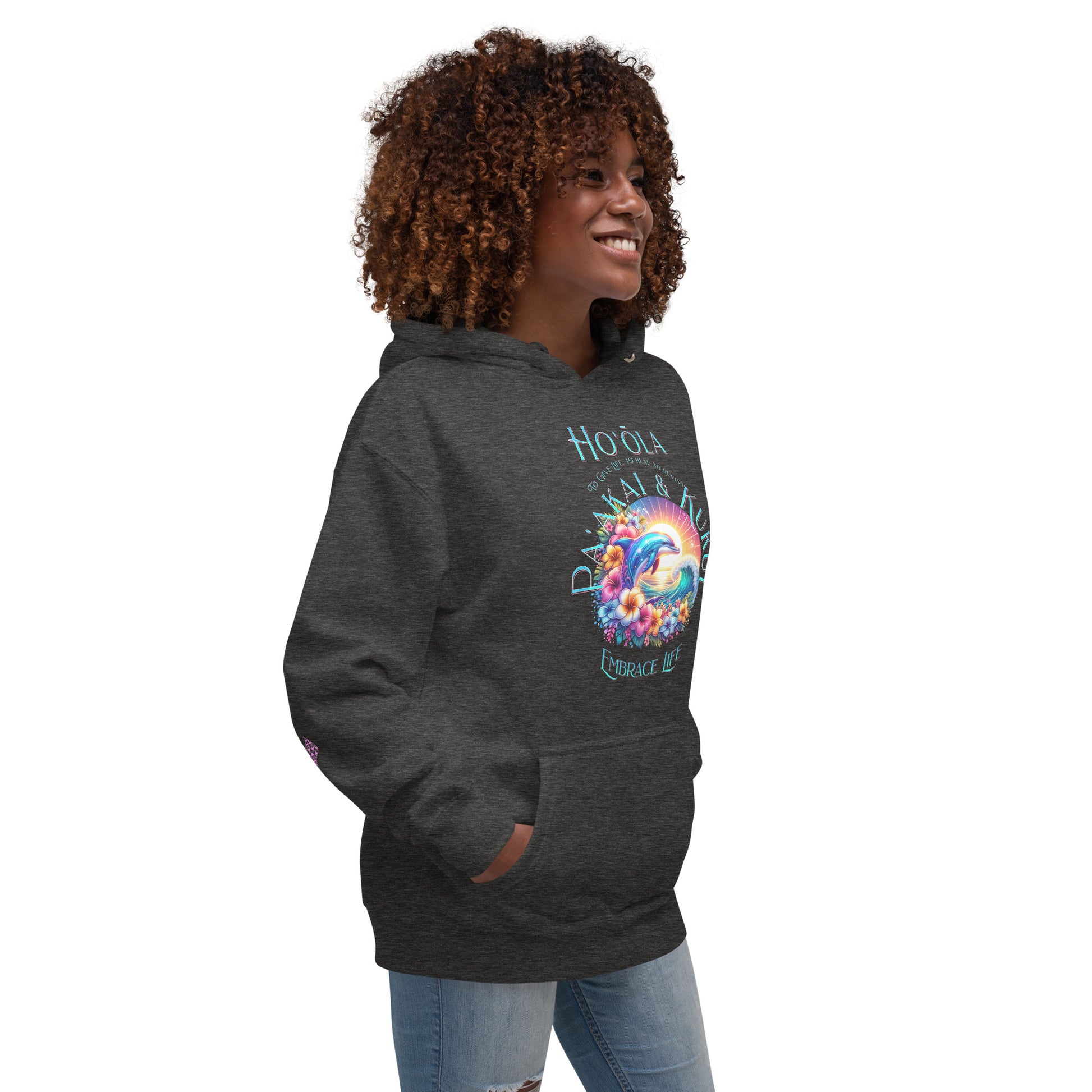 Ho'ōla (To Give Life, To Heal, To Rivive) Hoodie Pullover Hoodie Pa'akai & Kukui