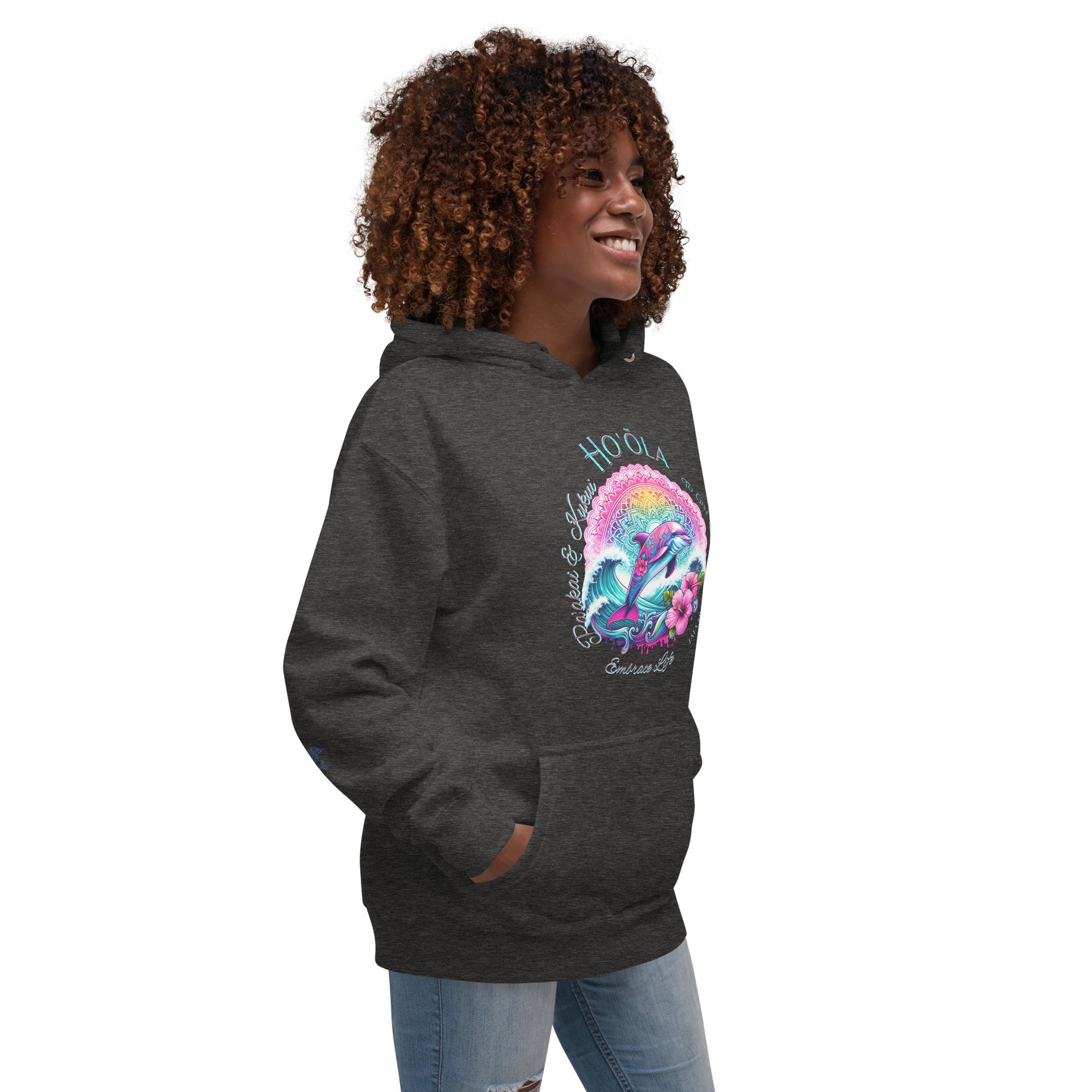 Nāia ʻUhane Hoodie Pullover Hoodie Pa'akai & Kukui