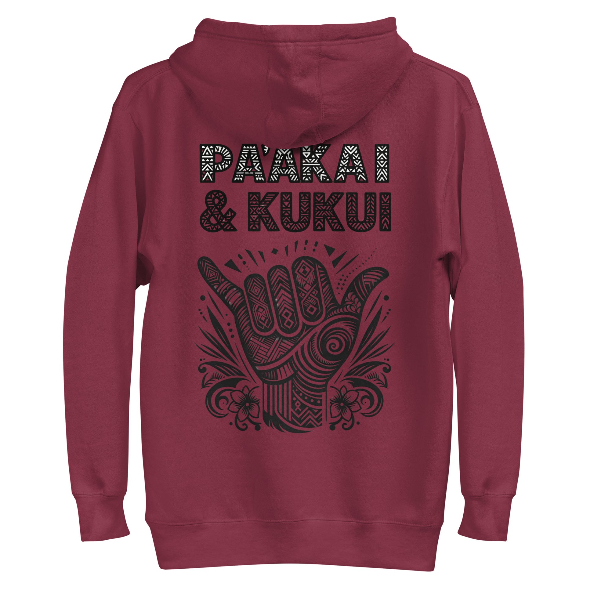 Tribal Shaka Hoodie Pullover Hoodie Pa'akai & Kukui