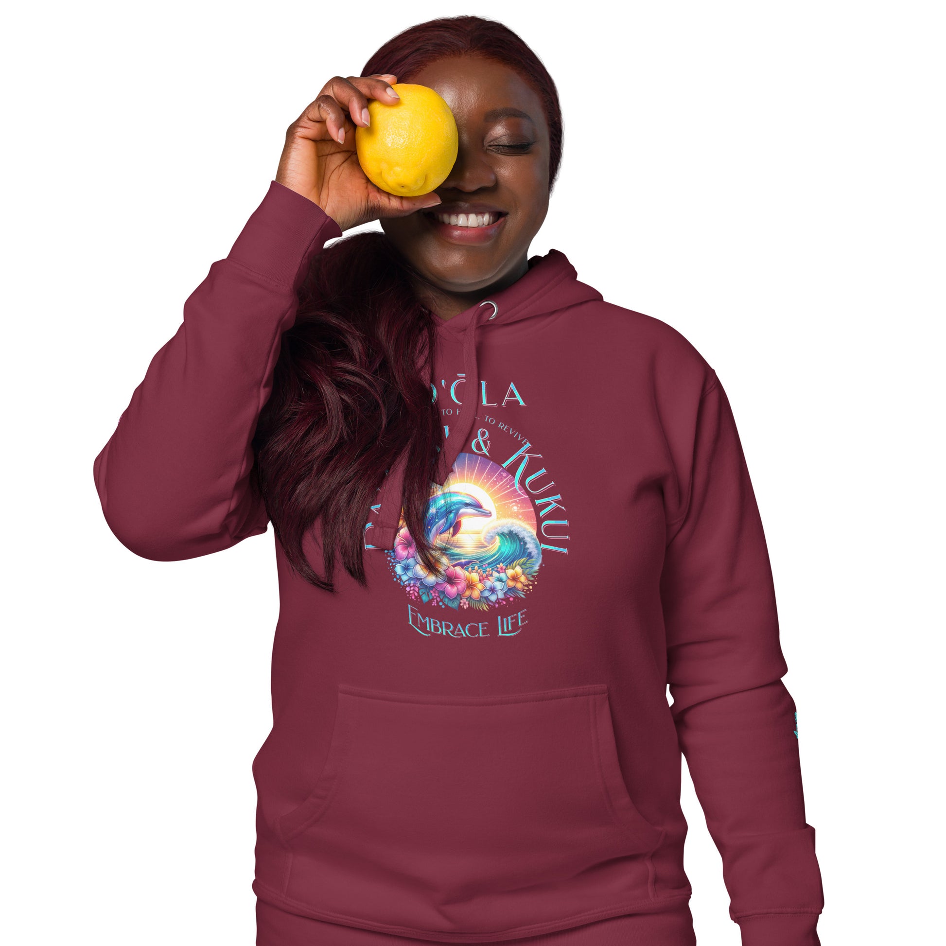 Ho'ōla (To Give Life, To Heal, To Rivive) Hoodie Pullover Hoodie Pa'akai & Kukui