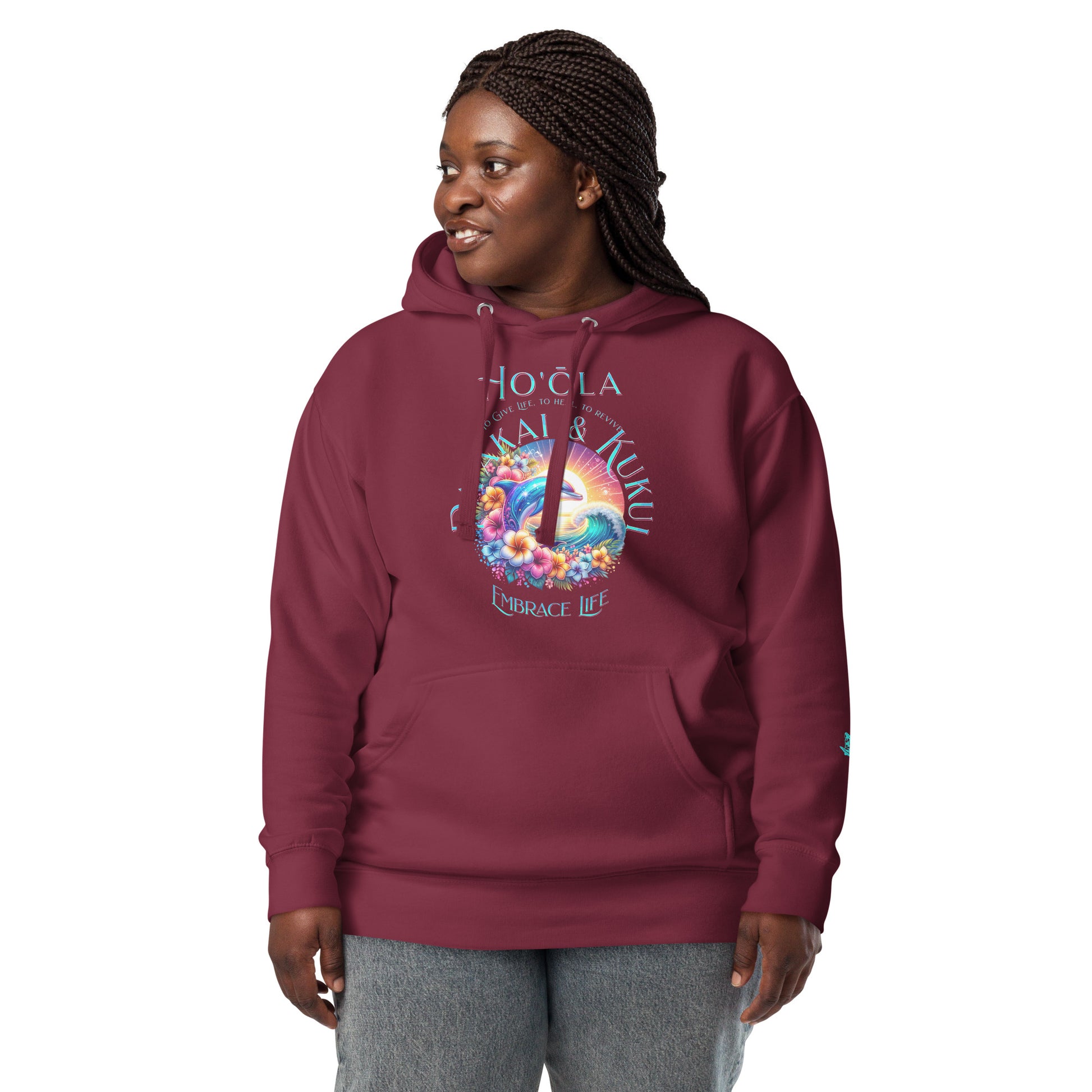Ho'ōla (To Give Life, To Heal, To Rivive) Hoodie Pullover Hoodie Pa'akai & Kukui