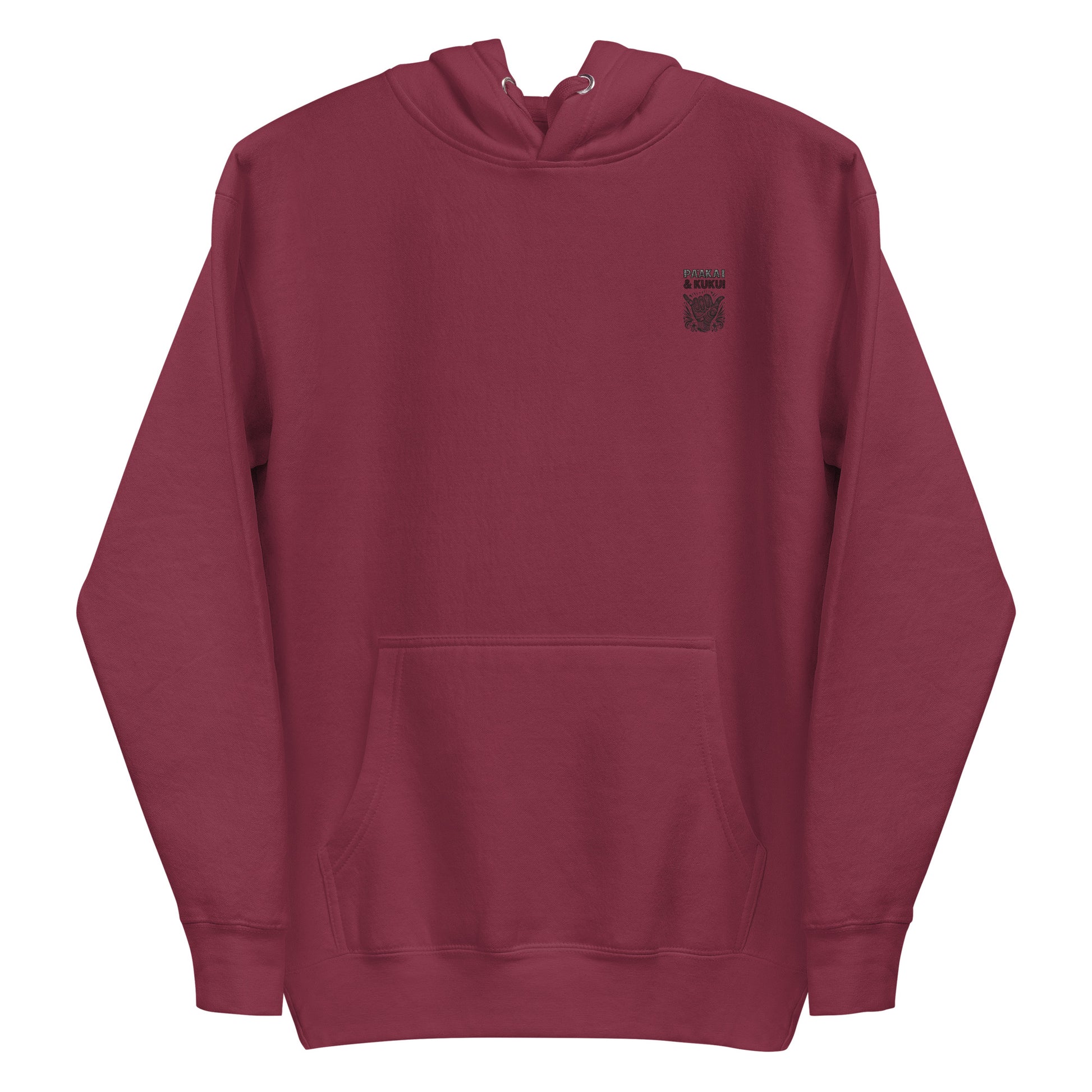 Tribal Shaka Hoodie Pullover Hoodie Pa'akai & Kukui Maroon S