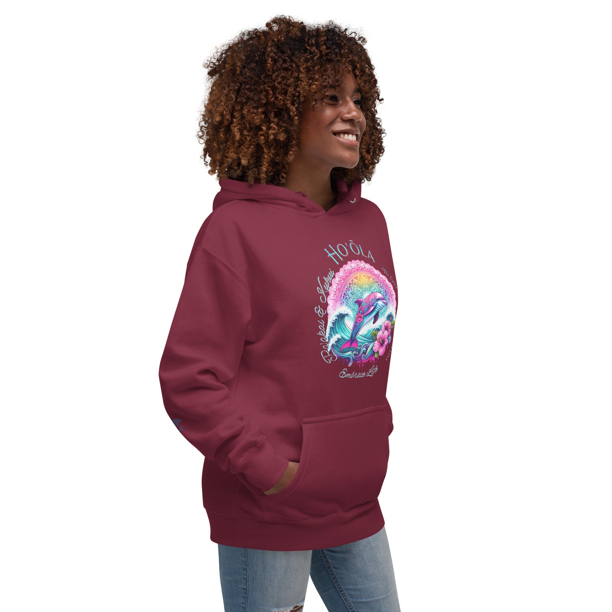Nāia ʻUhane Hoodie Pullover Hoodie Pa'akai & Kukui