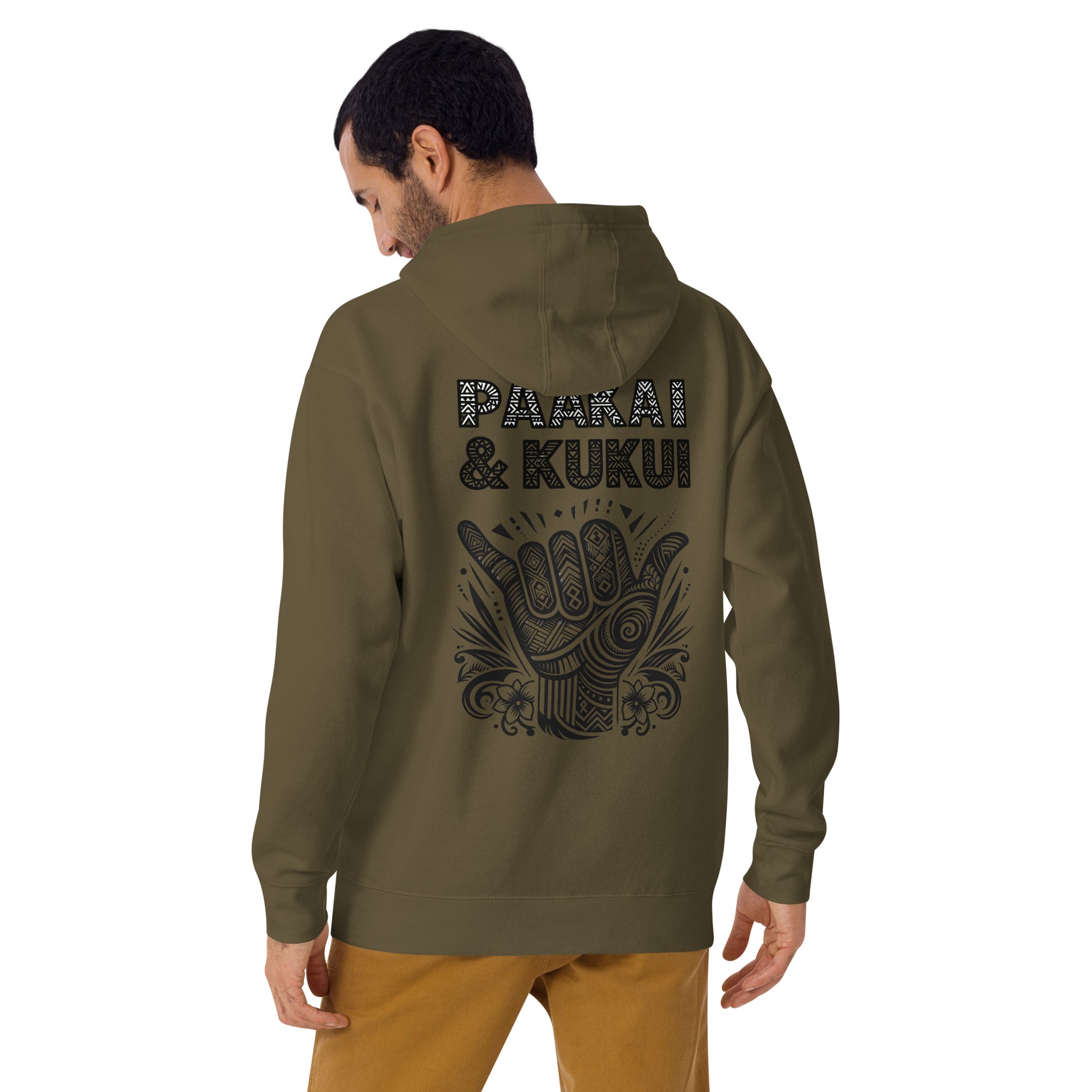 Tribal Shaka Hoodie Pullover Hoodie Pa'akai & Kukui