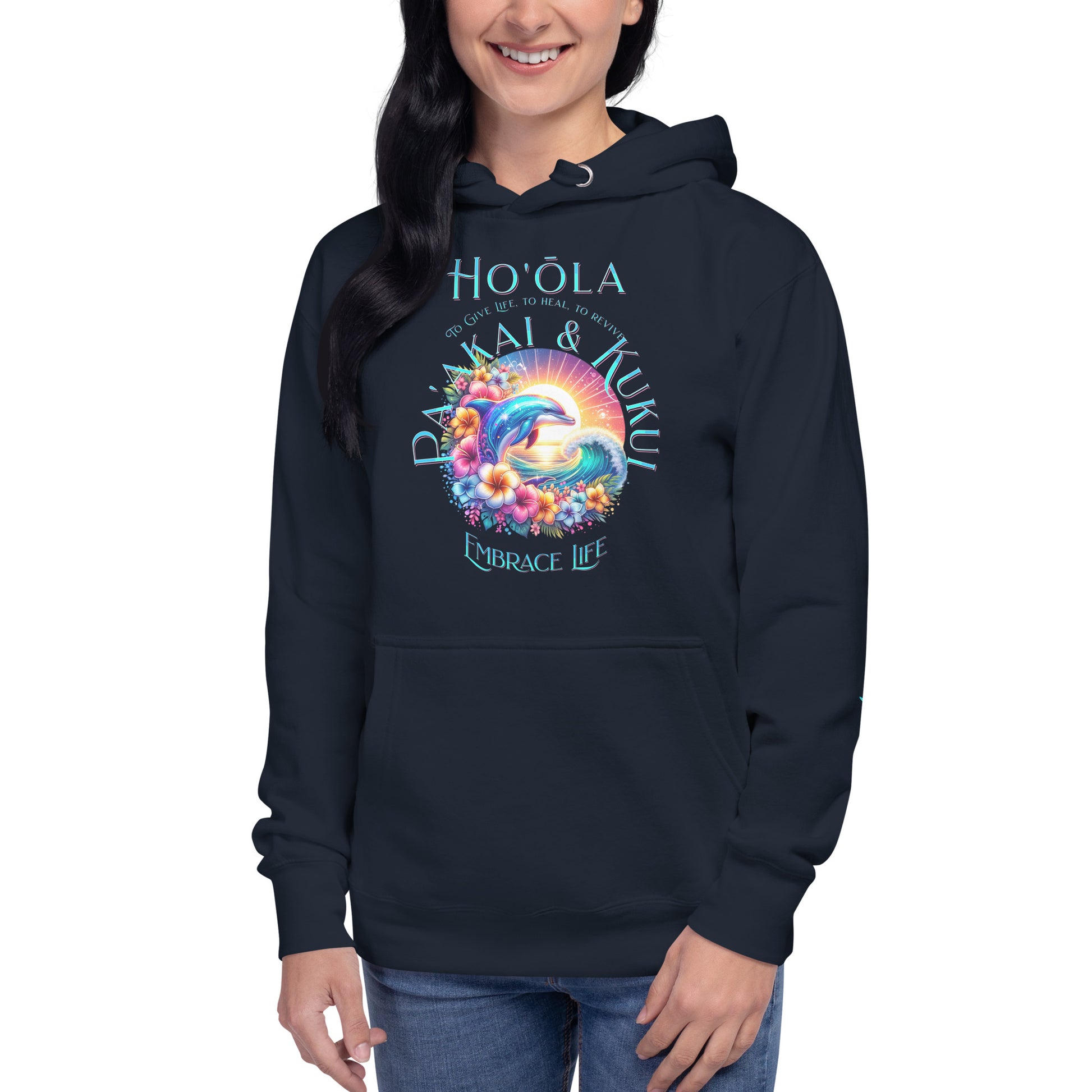 Ho'ōla (To Give Life, To Heal, To Rivive) Hoodie Pullover Hoodie Pa'akai & Kukui