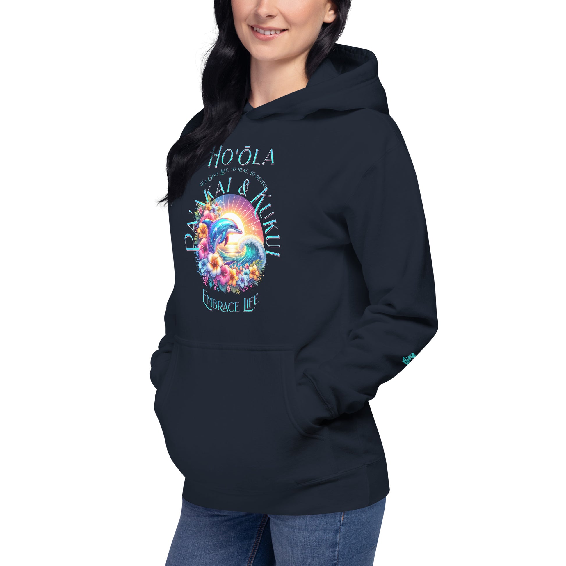Ho'ōla (To Give Life, To Heal, To Rivive) Hoodie Pullover Hoodie Pa'akai & Kukui