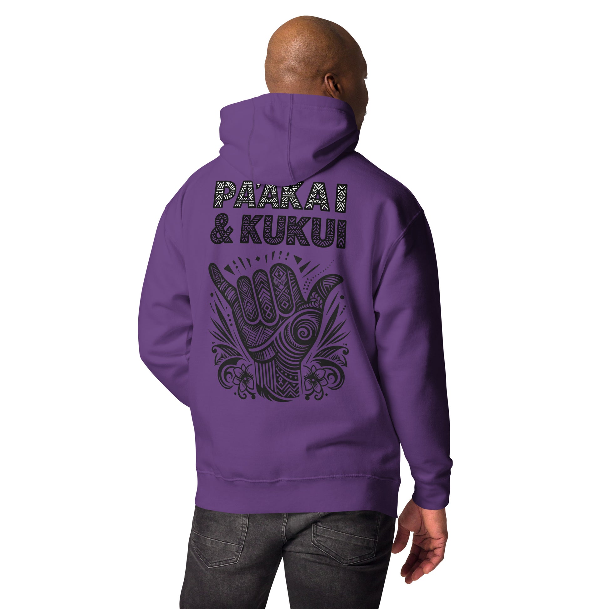 Tribal Shaka Hoodie Pullover Hoodie Pa'akai & Kukui