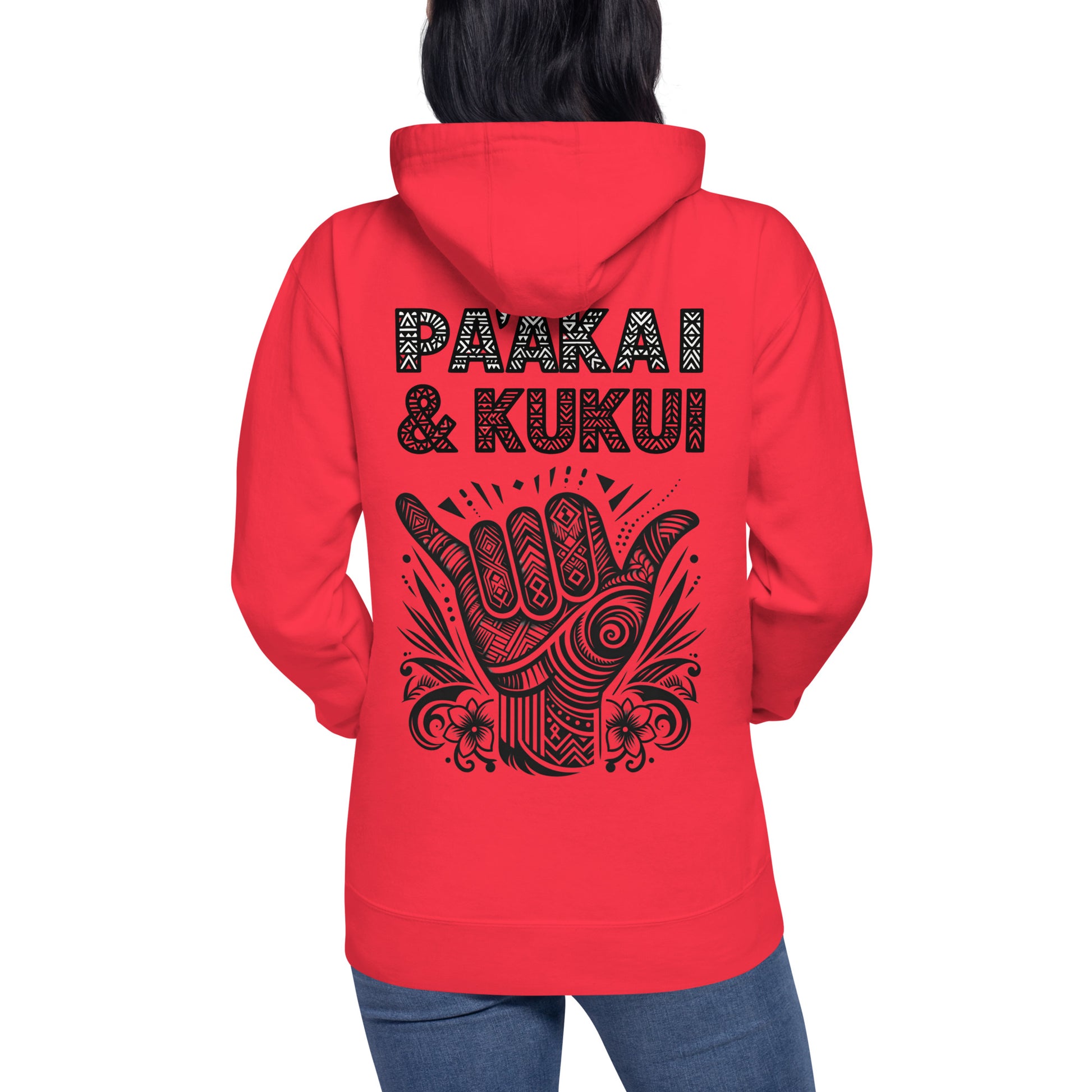Tribal Shaka Hoodie Pullover Hoodie Pa'akai & Kukui