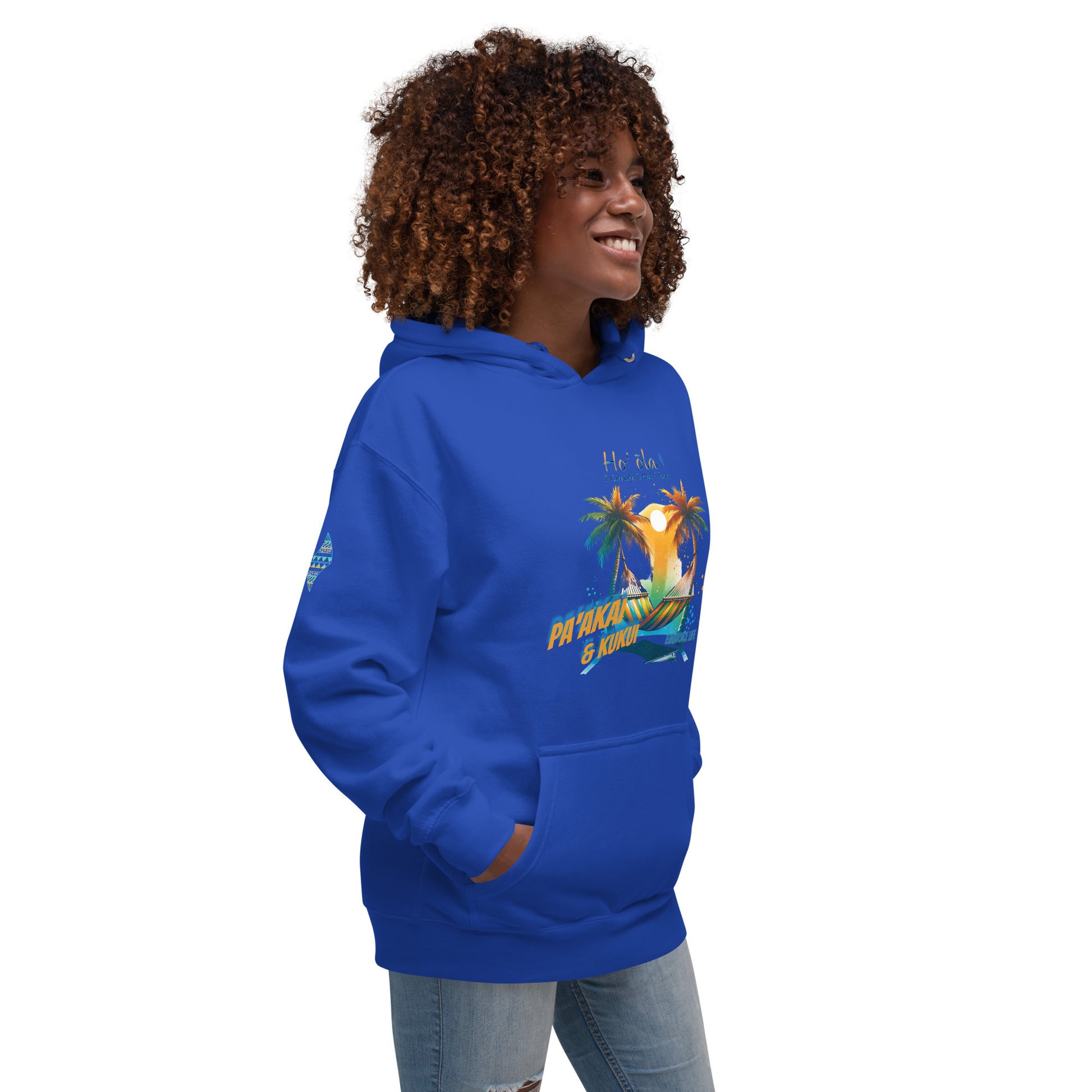 Ke Ola Kahakai Hoodie Pullover Hoodie Pa'akai & Kukui