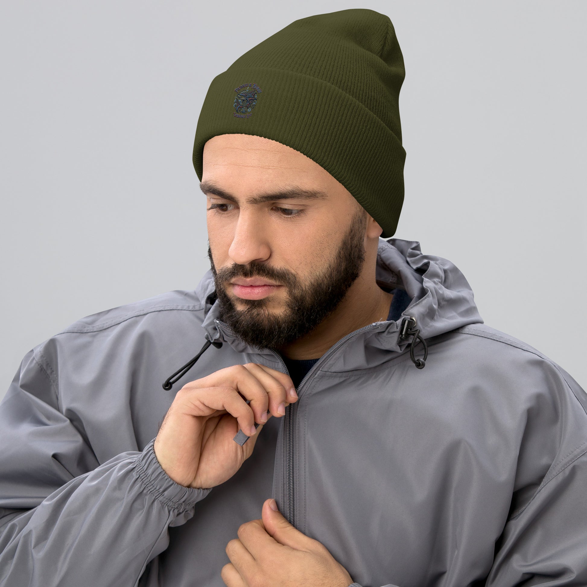 Tribal Shark Cuffed Beanie Beanie Pa'akai & Kukui