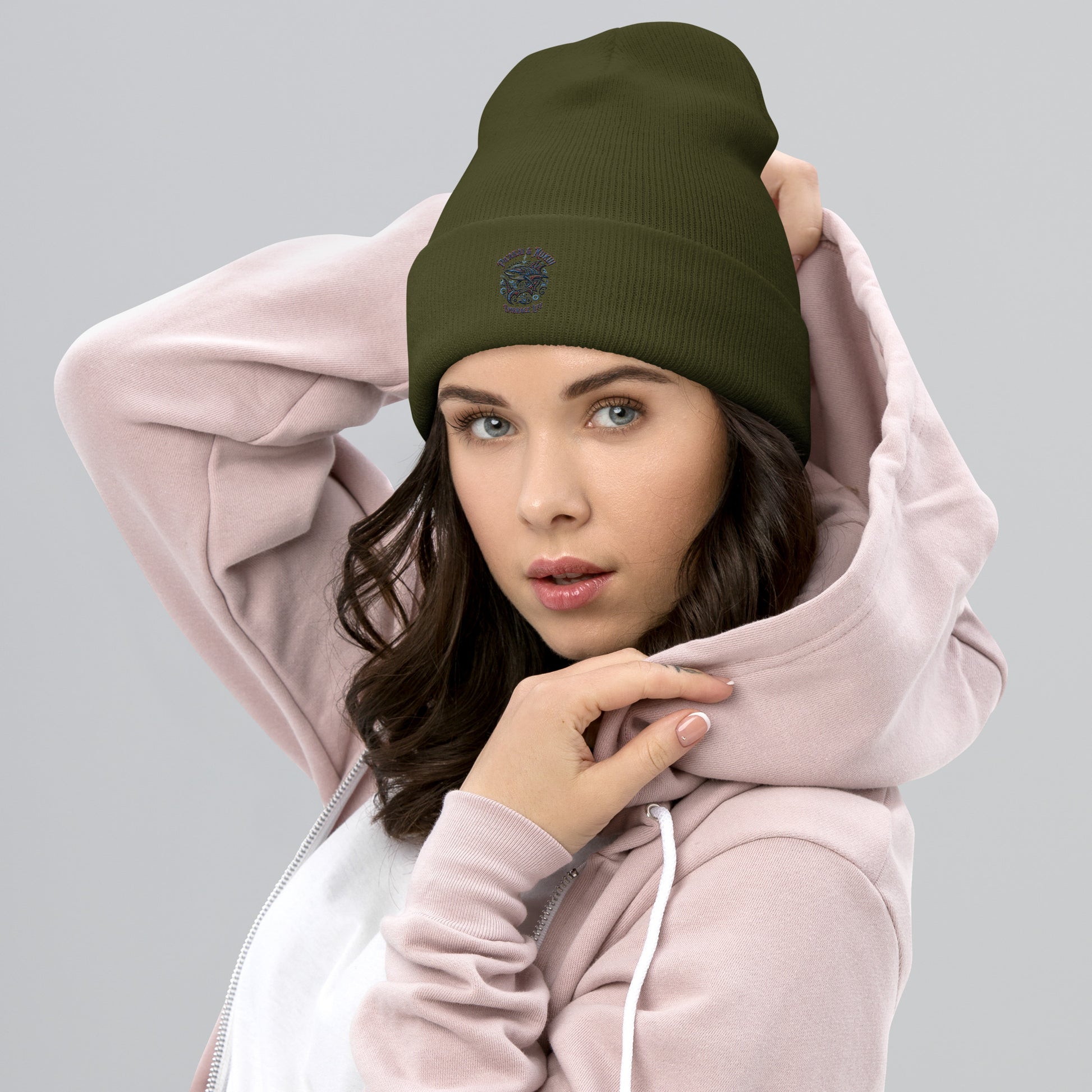 Tribal Shark Cuffed Beanie Beanie Pa'akai & Kukui