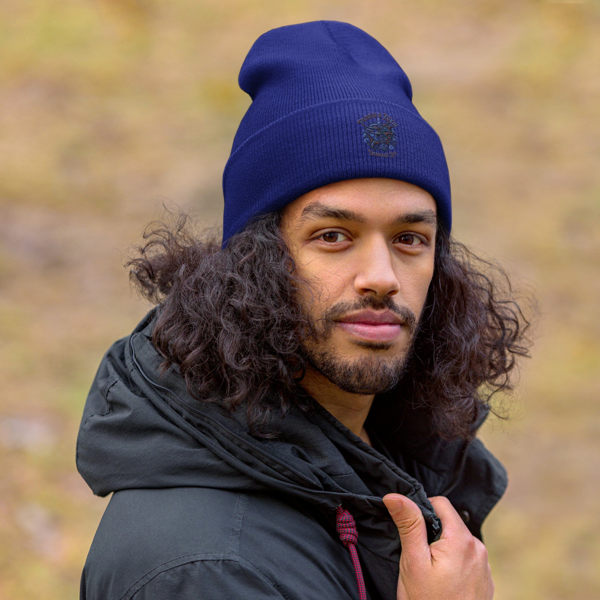 Tribal Shark Cuffed Beanie Beanie Pa'akai & Kukui