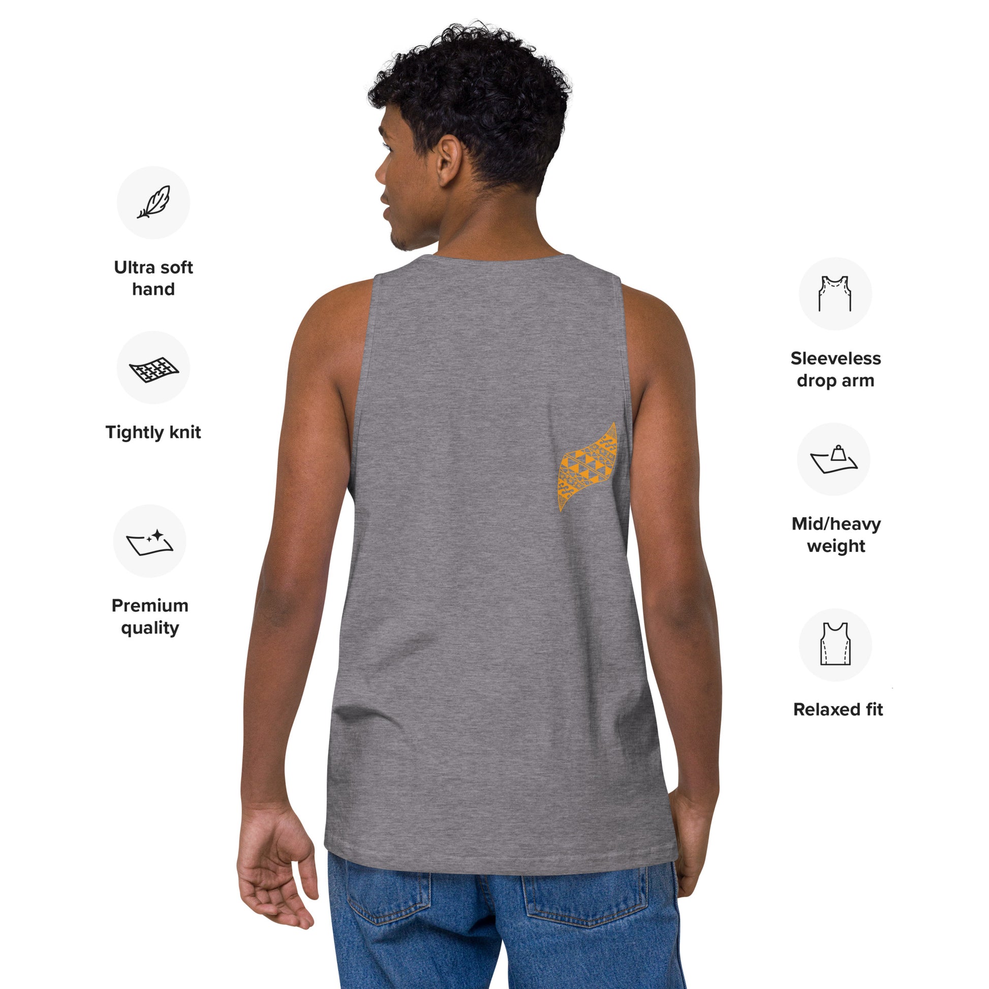 Aloha Vibes Men’s premium tank top Tank Top Pa'akai & Kukui