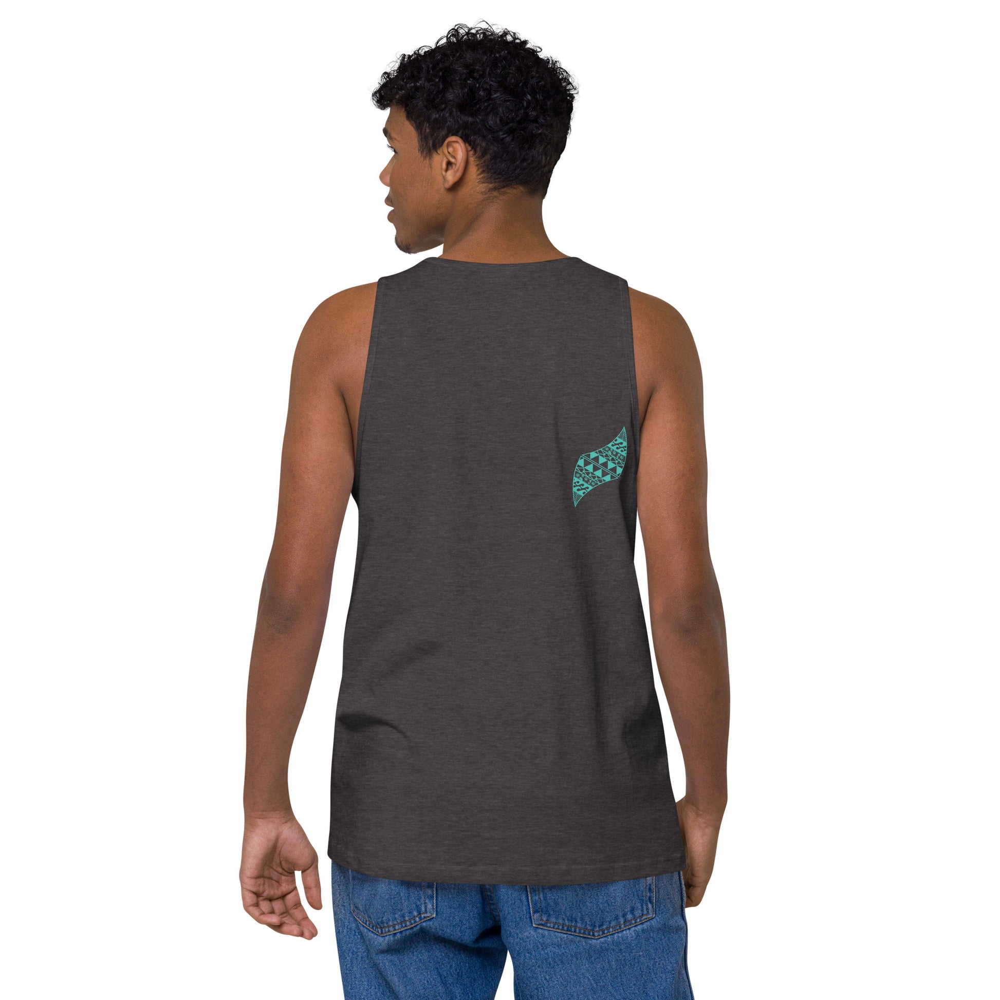 Aloha Vibes (Teal) Men’s premium tank top Tank Top Pa'akai & Kukui