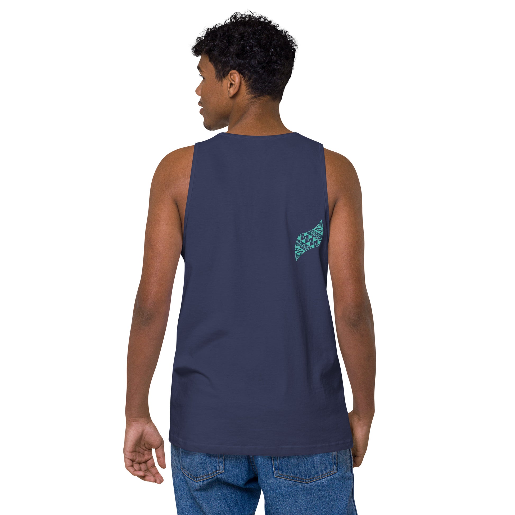 Aloha Vibes (Teal) Men’s premium tank top Tank Top Pa'akai & Kukui