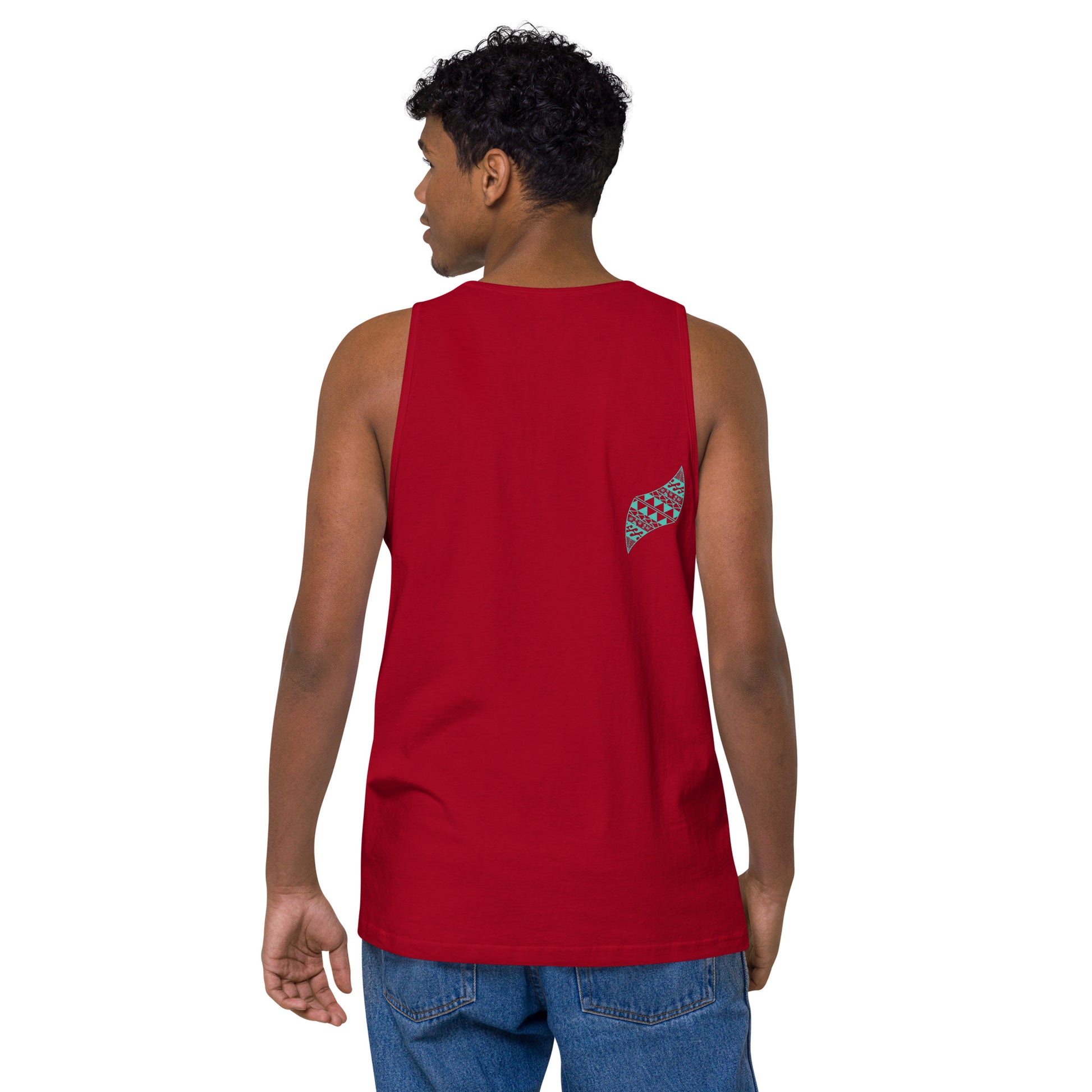 Aloha Vibes (Teal) Men’s premium tank top Tank Top Pa'akai & Kukui
