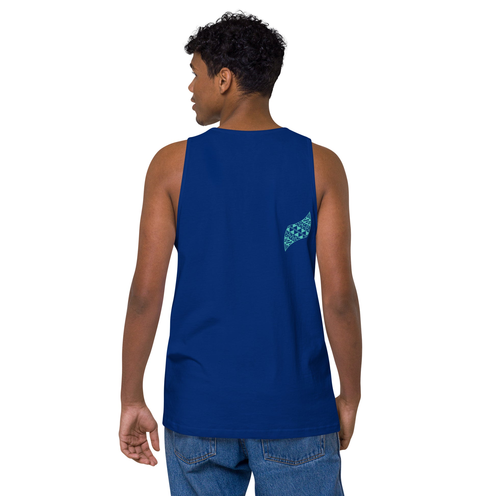 Aloha Vibes (Teal) Men’s premium tank top Tank Top Pa'akai & Kukui