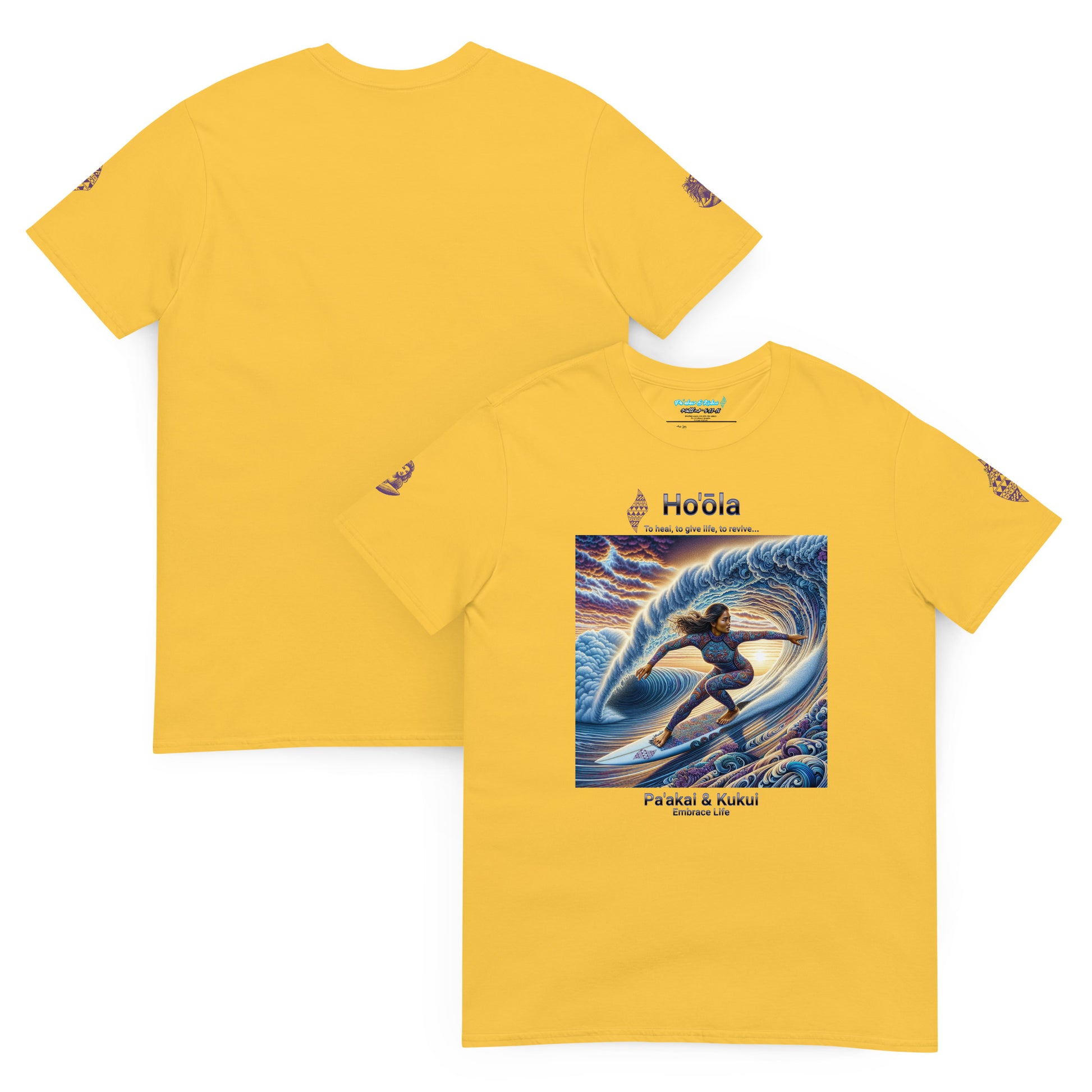 Wahine Surfing T-Shirt T-shirt Pa'akai & Kukui