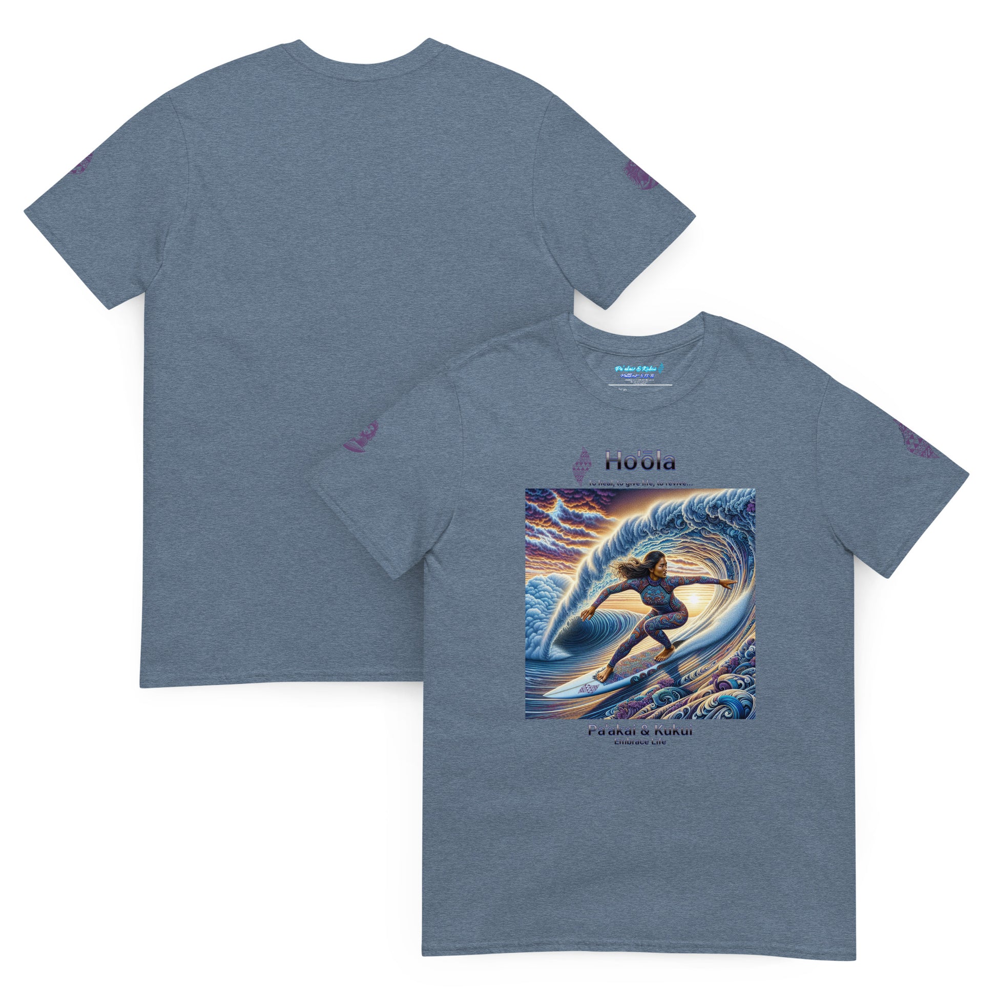 Wahine Surfing T-Shirt T-shirt Pa'akai & Kukui