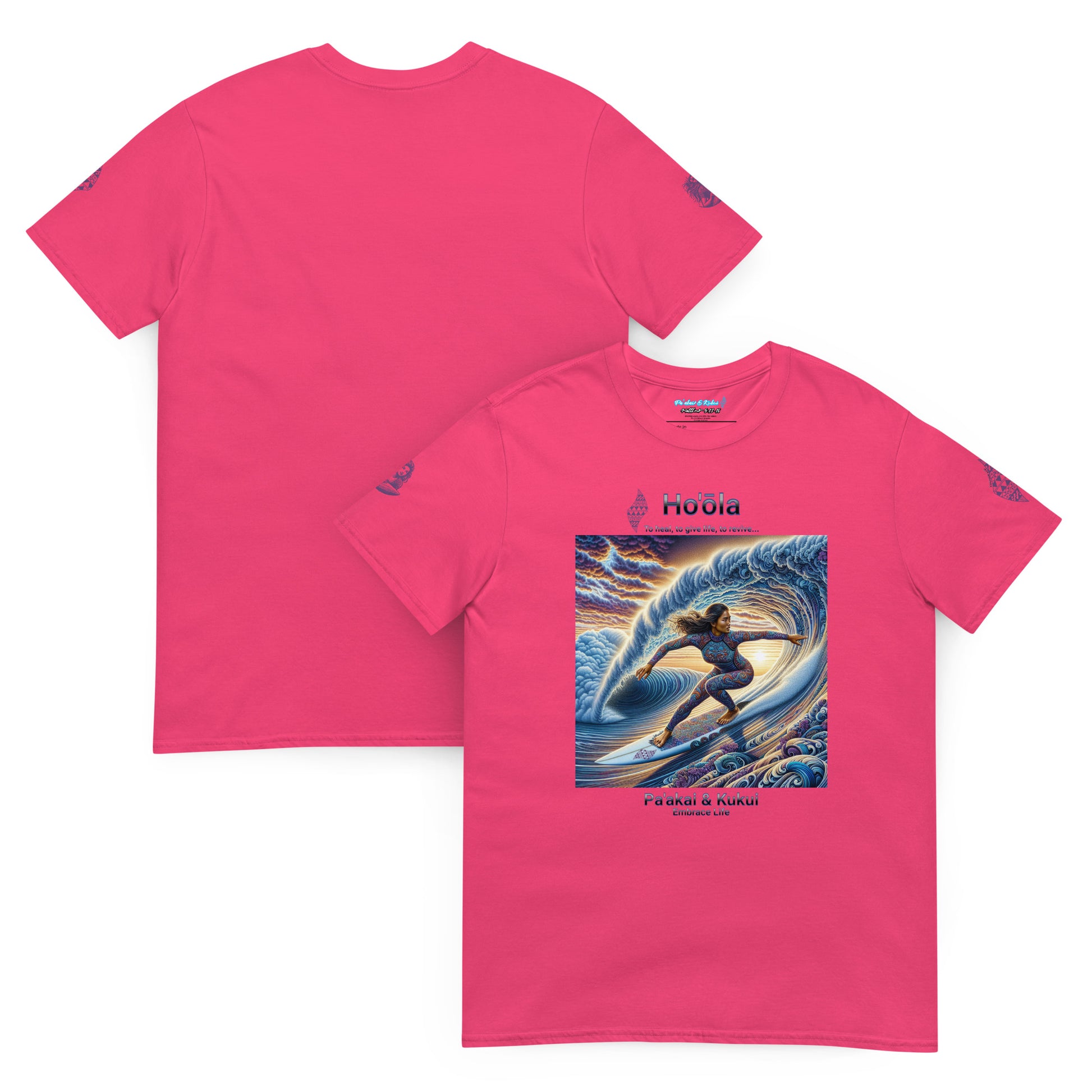 Wahine Surfing T-Shirt T-shirt Pa'akai & Kukui