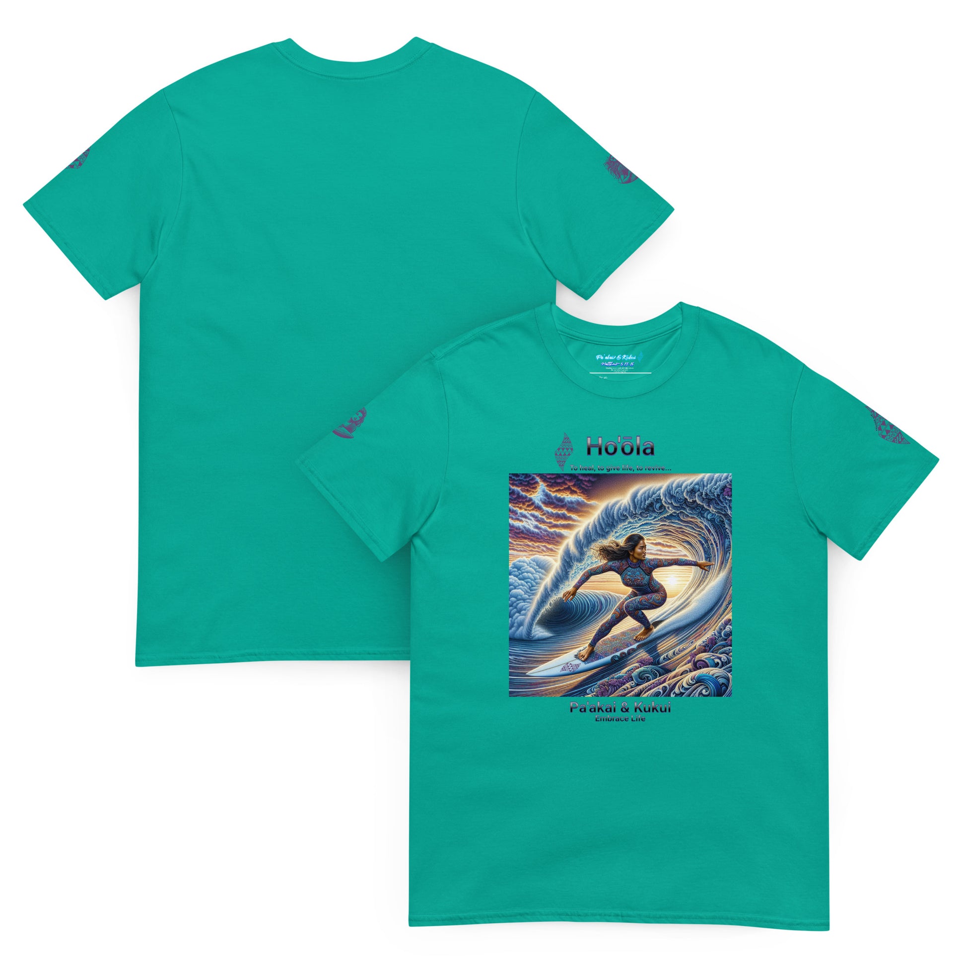 Wahine Surfing T-Shirt T-shirt Pa'akai & Kukui