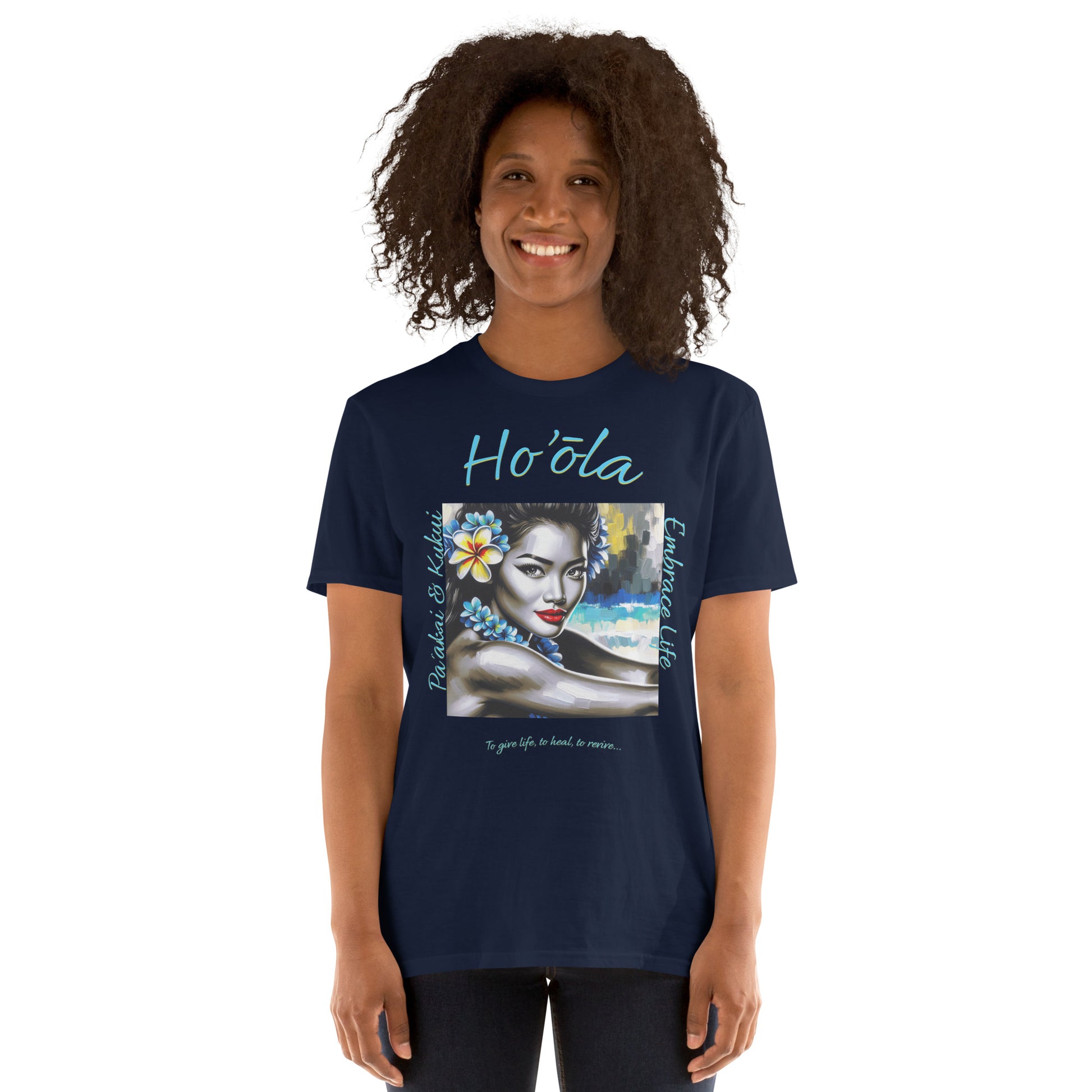 Aloha Wahine Hawai'i T-Shirt T-shirt Pa'akai & Kukui Navy S