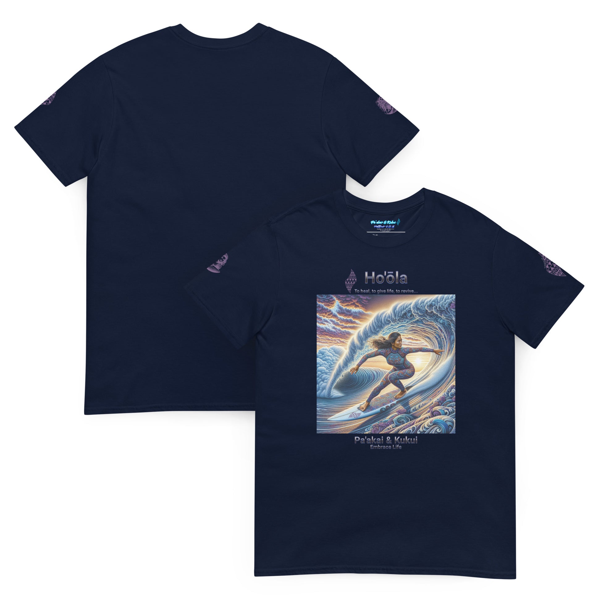 Wahine Surfing T-Shirt T-shirt Pa'akai & Kukui