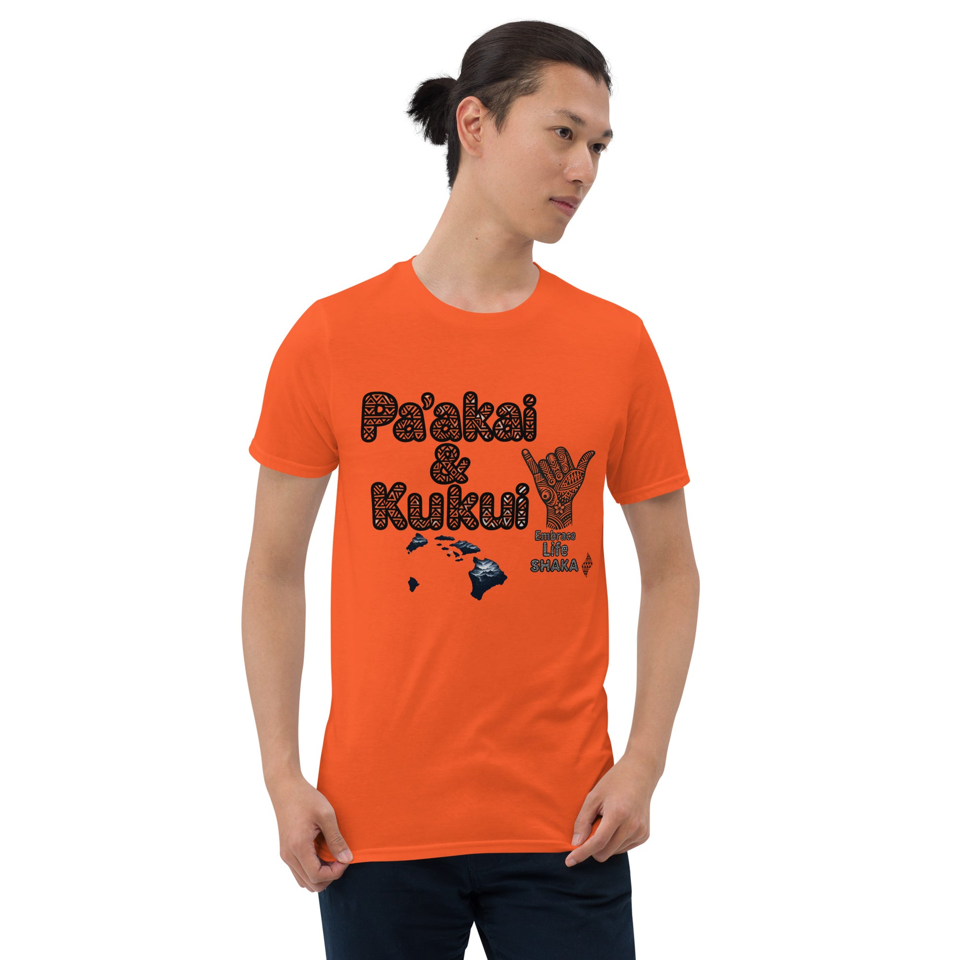Embrace Life Shaka T-Shirt T-shirt Pa'akai & Kukui Orange S