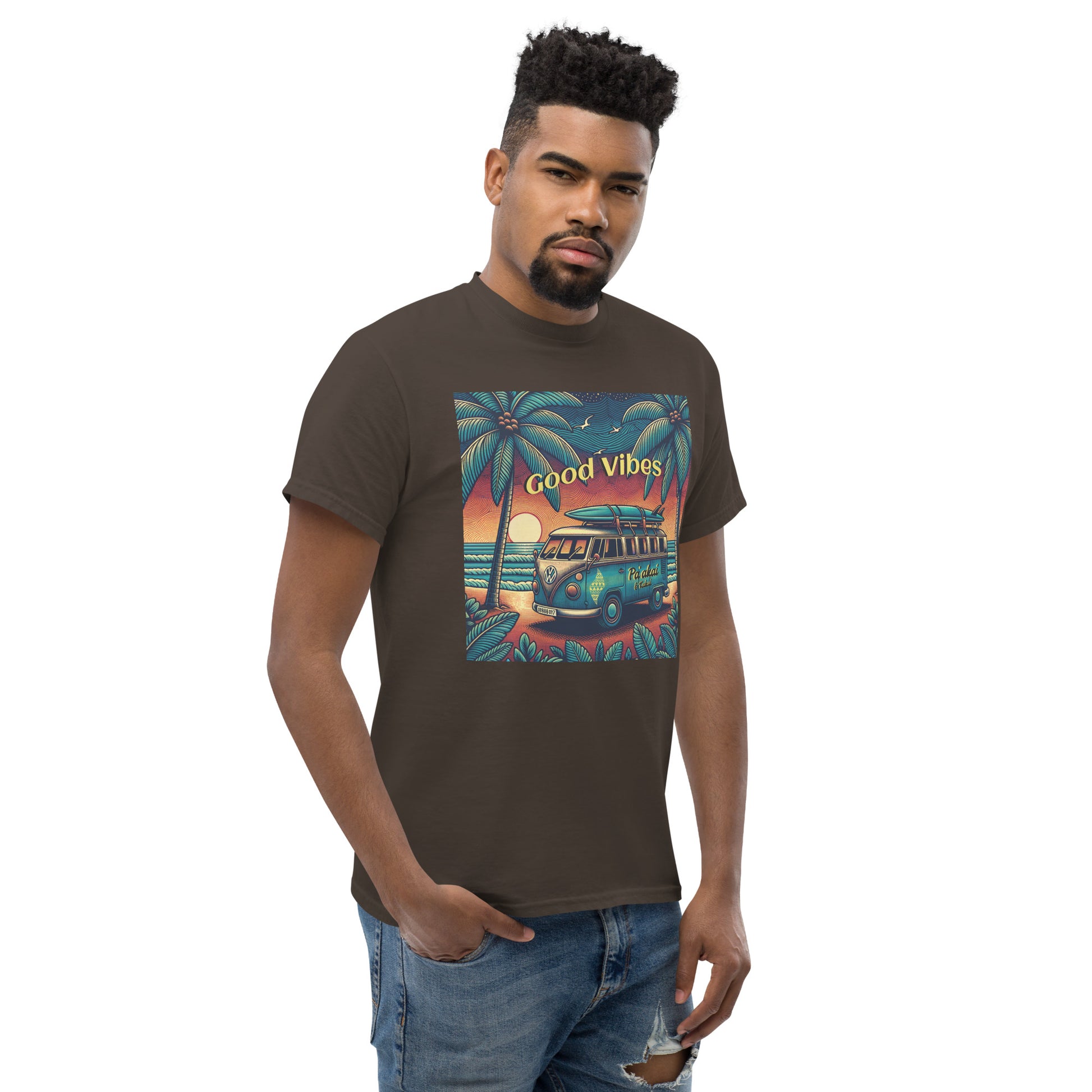 VW Good Vibes - Unisex classic tee T-shirt Pa'akai & Kukui Dark Chocolate S