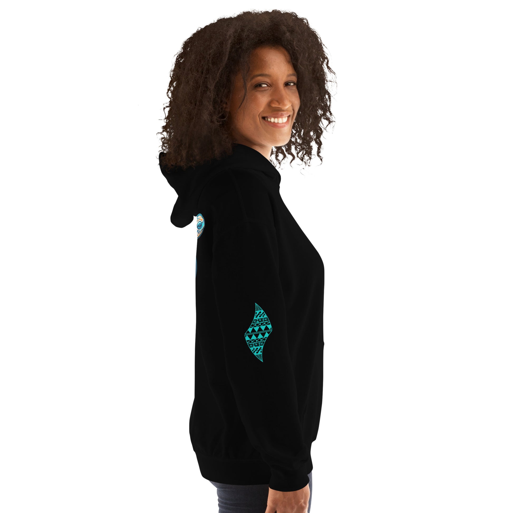 Tribal Sea Turtle Hoodie Pullover Hoodie Pa'akai & Kukui
