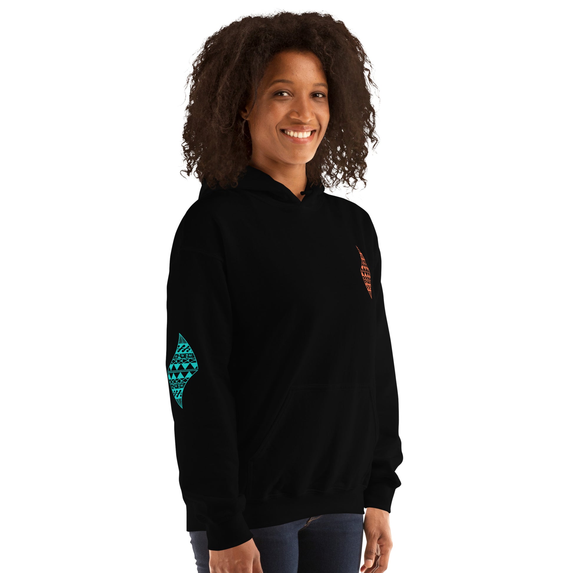 Tribal Sea Turtle Hoodie Pullover Hoodie Pa'akai & Kukui
