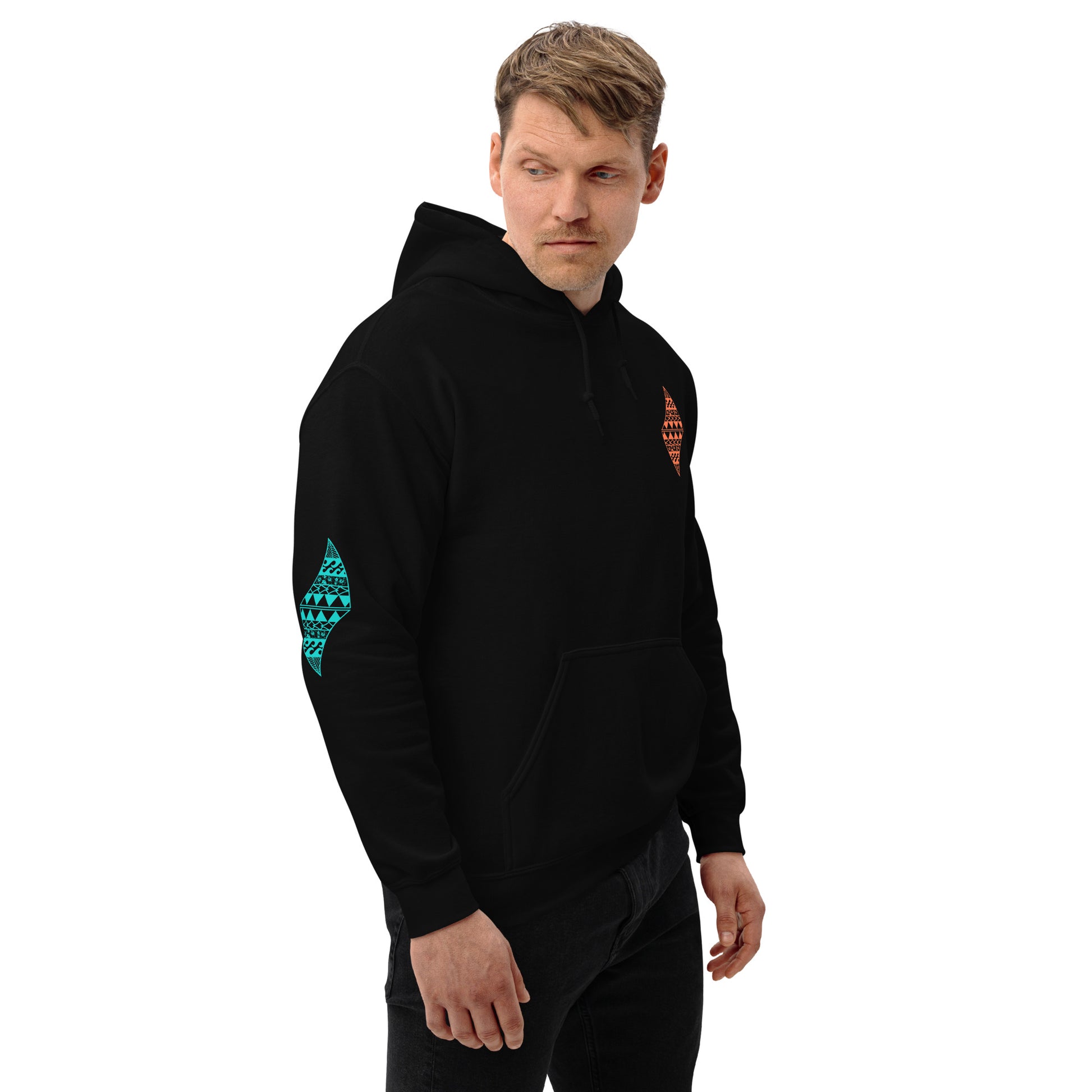 Tribal Sea Turtle Hoodie Pullover Hoodie Pa'akai & Kukui