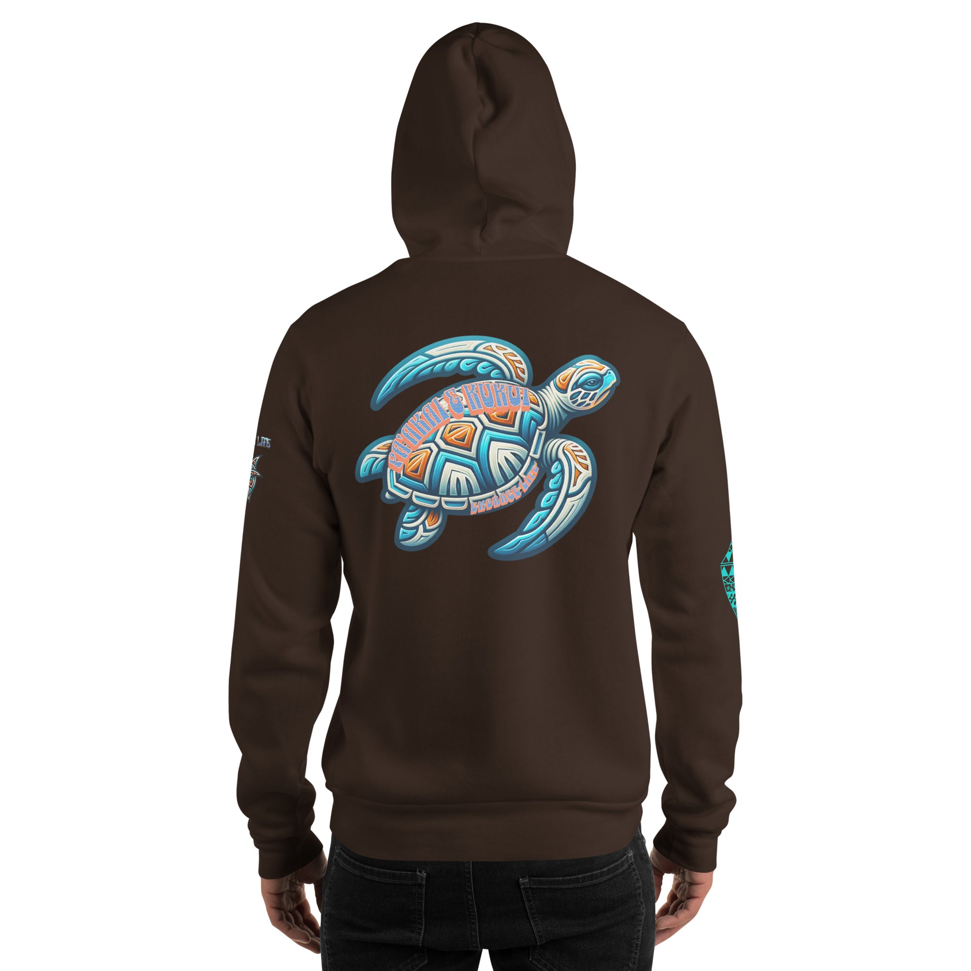 Tribal Sea Turtle Hoodie Pullover Hoodie Pa'akai & Kukui