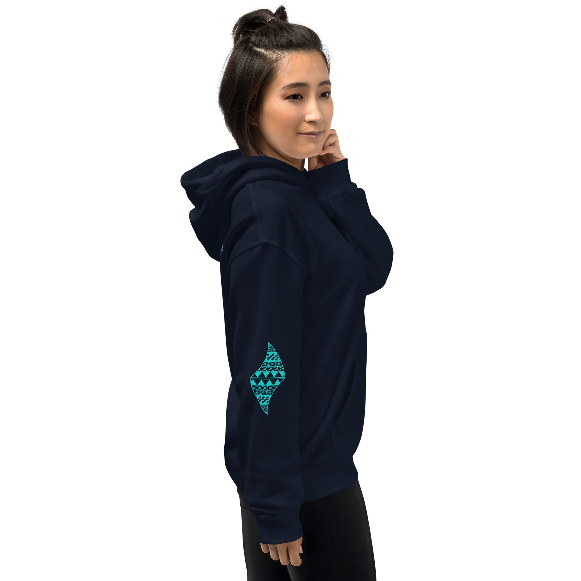 Tribal Sea Turtle Hoodie Pullover Hoodie Pa'akai & Kukui
