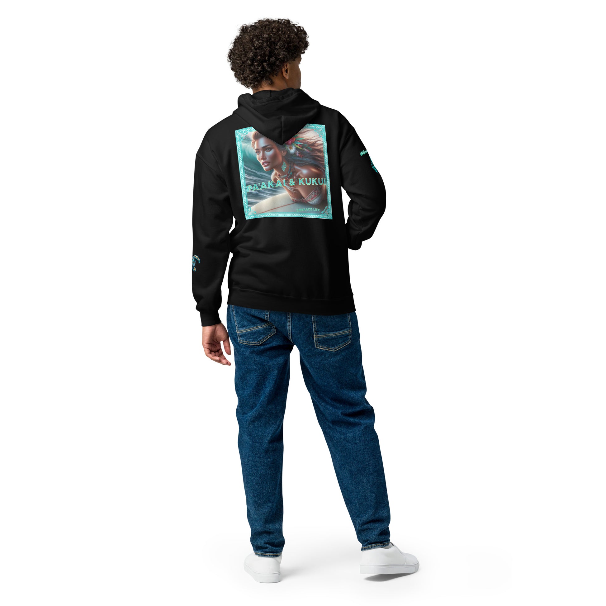 Hawaiian Surfer Chic Unisex heavy blend zip hoodie Zip Up Hoodie Pa'akai & Kukui