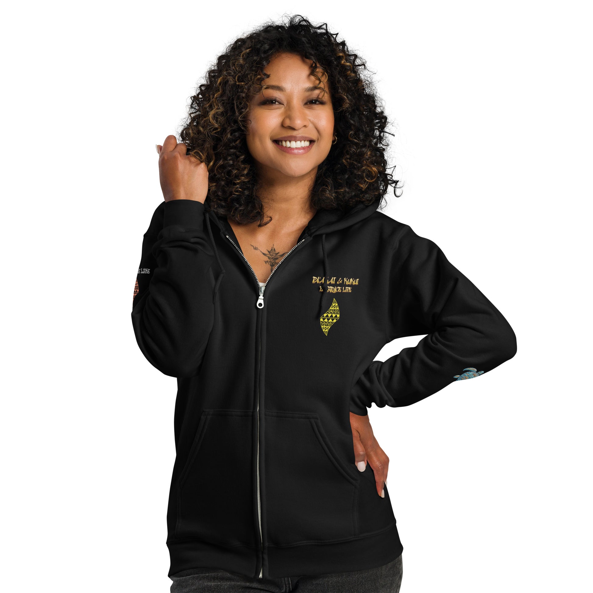 Blue Waves Unisex heavy blend zip hoodie Zip Up Hoodie Pa'akai & Kukui