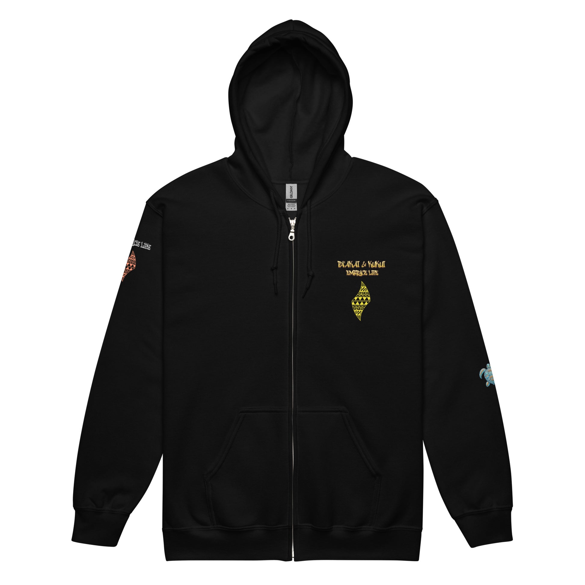 Blue Waves Unisex heavy blend zip hoodie Zip Up Hoodie Pa'akai & Kukui