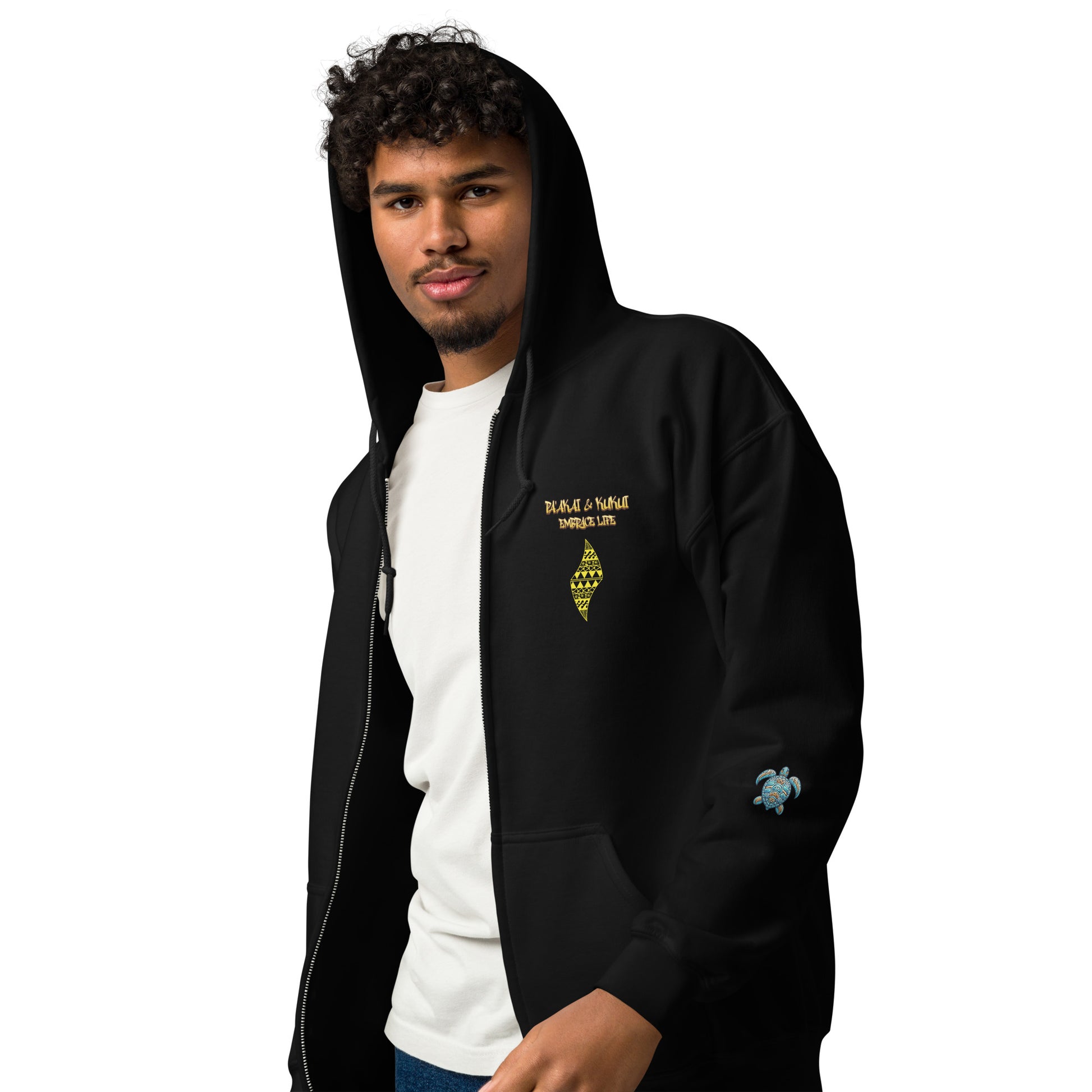 Blue Waves Unisex heavy blend zip hoodie Zip Up Hoodie Pa'akai & Kukui