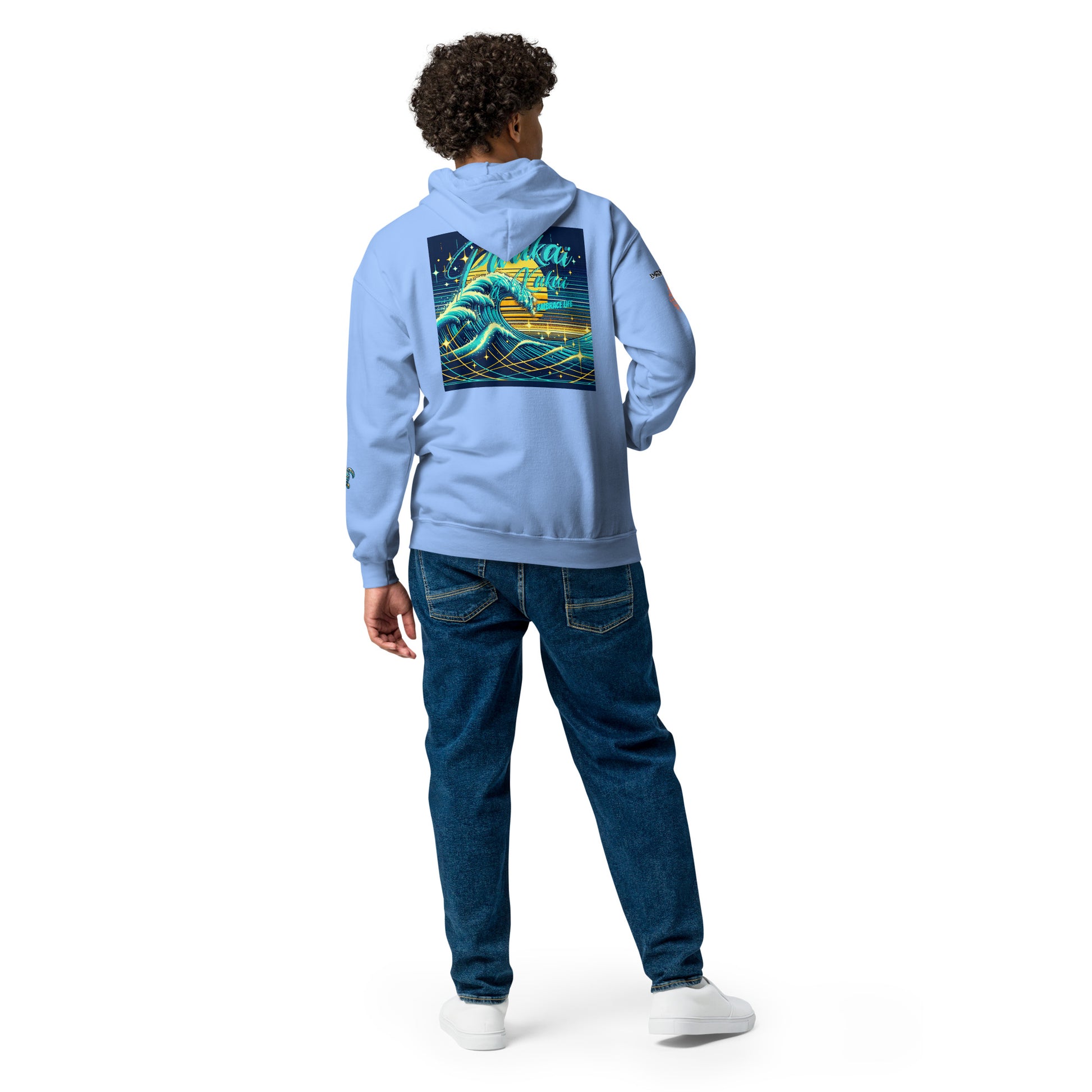 Blue Waves Unisex heavy blend zip hoodie Zip Up Hoodie Pa'akai & Kukui