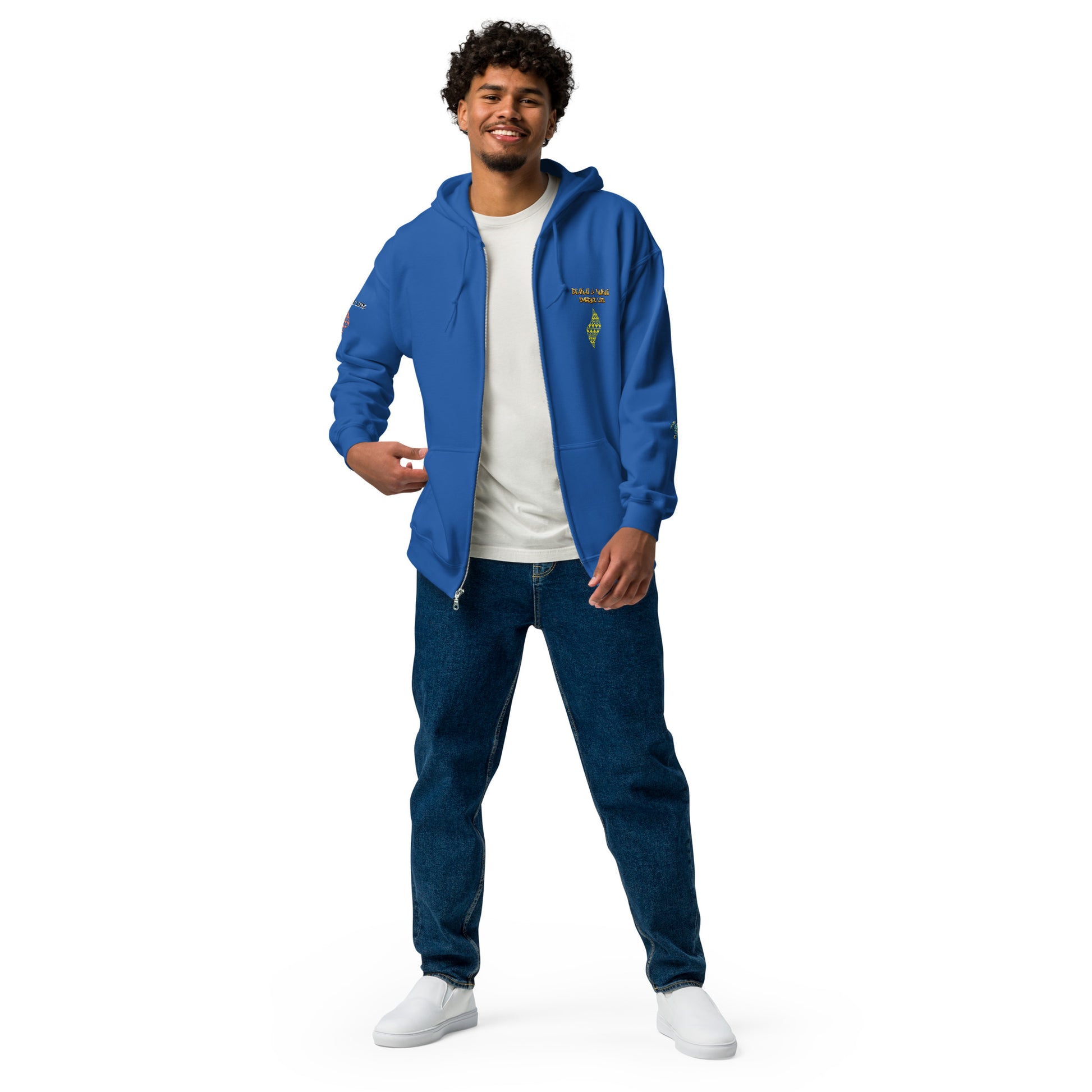 Blue Waves Unisex heavy blend zip hoodie Zip Up Hoodie Pa'akai & Kukui Royal S