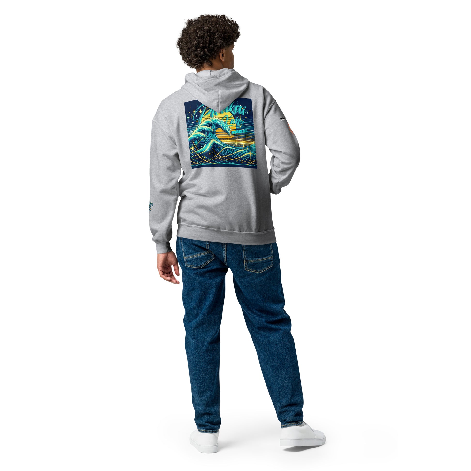 Blue Waves Unisex heavy blend zip hoodie Zip Up Hoodie Pa'akai & Kukui