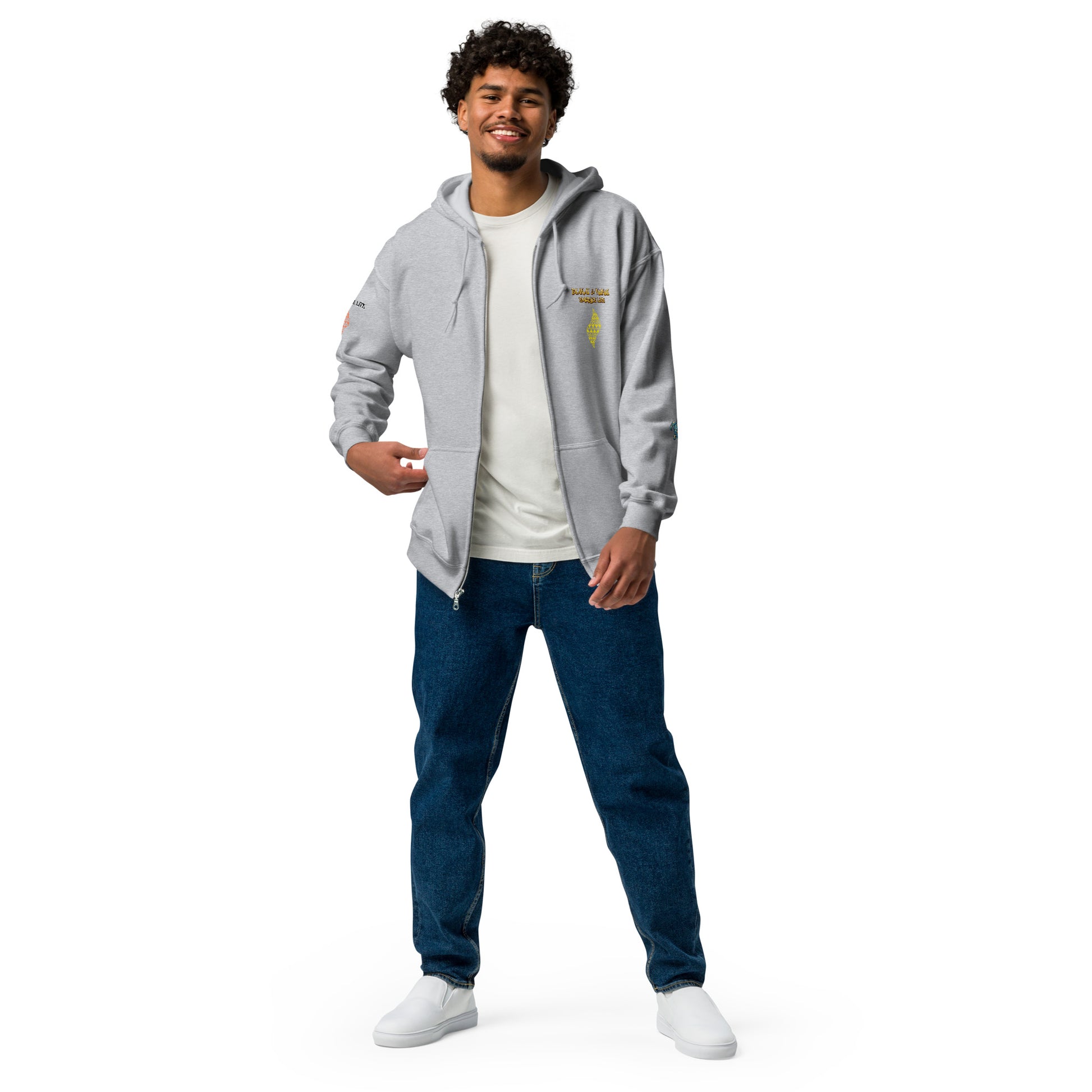 Blue Waves Unisex heavy blend zip hoodie Zip Up Hoodie Pa'akai & Kukui Sport Grey S