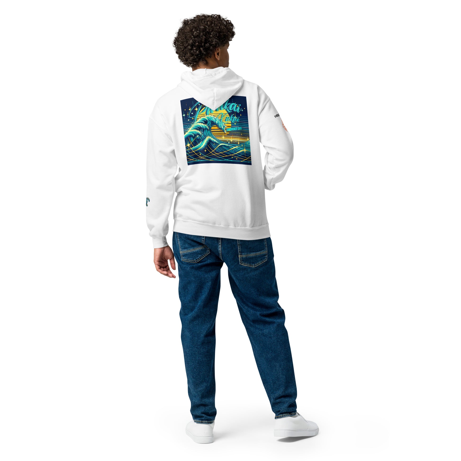 Blue Waves Unisex heavy blend zip hoodie Zip Up Hoodie Pa'akai & Kukui