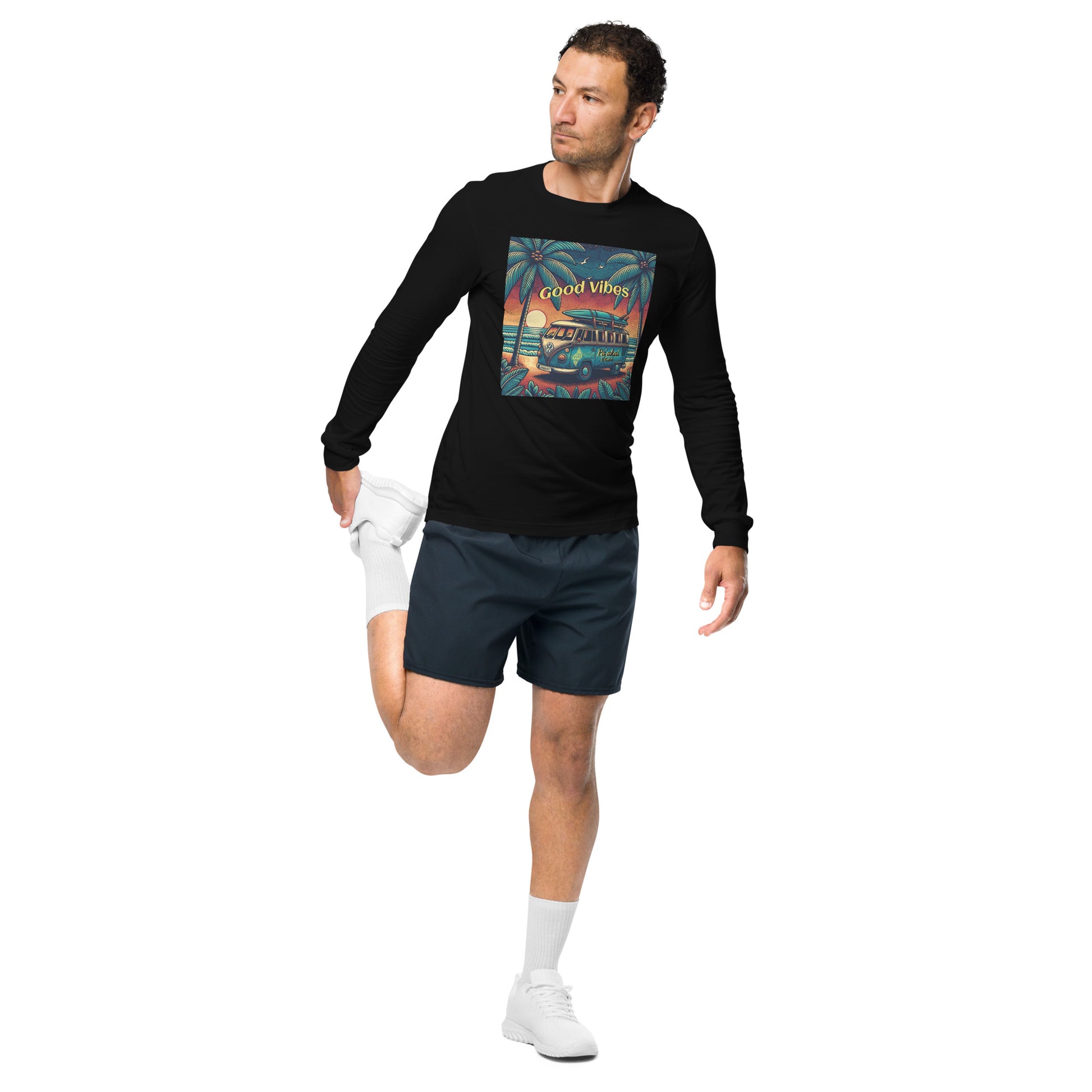 VW Good Vibes Long Sleeve Tee Long Sleeve T-shirt Pa'akai & Kukui Black XS